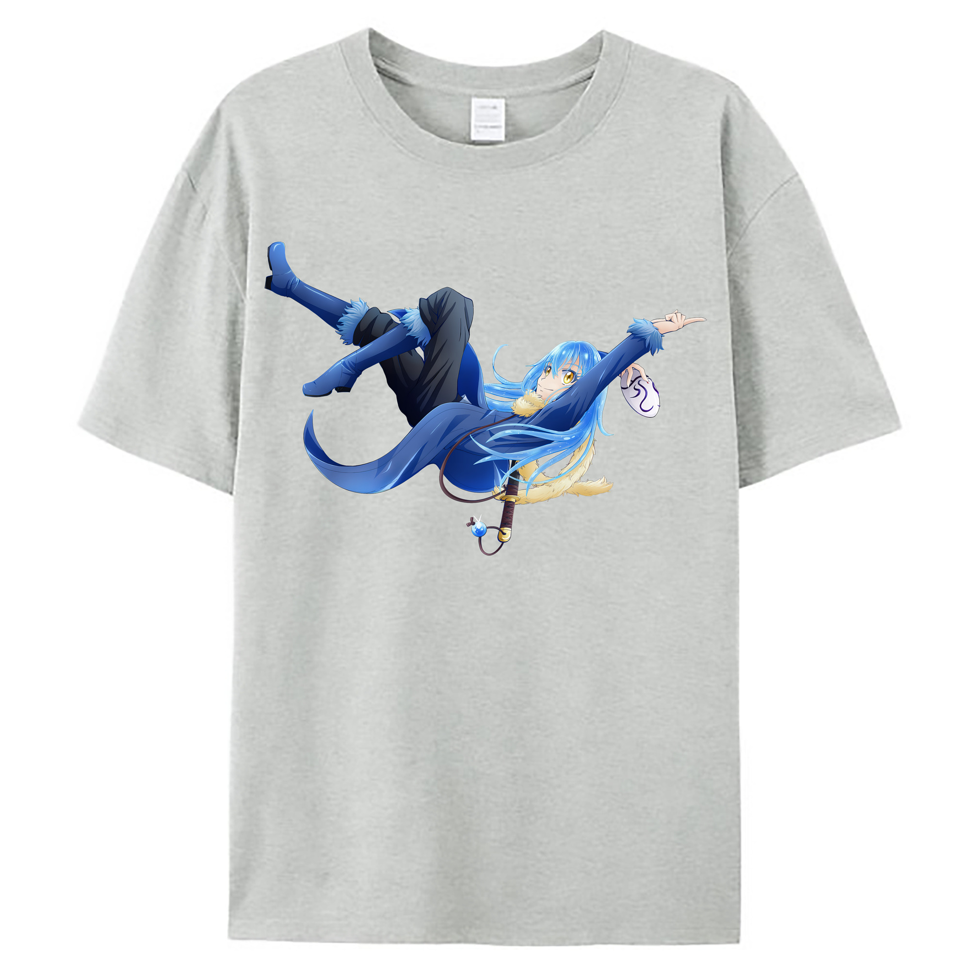 （画像用） 転スラ Regarding Reincarnated to Slime レディースカジュアルプリントTシャツ（綿100％）