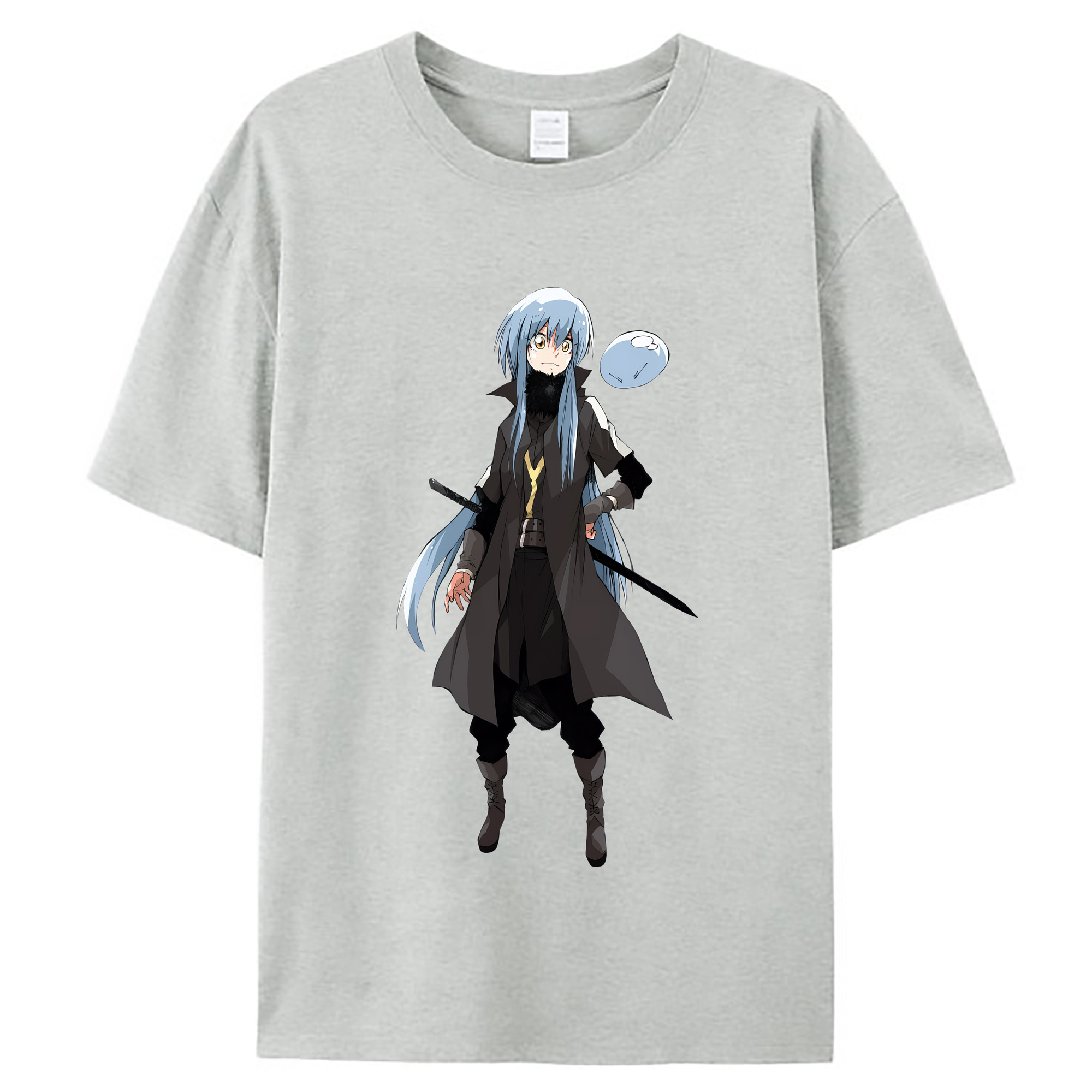 （画像用） 転スラ Regarding Reincarnated to Slime レディースカジュアルプリントTシャツ（綿100％）