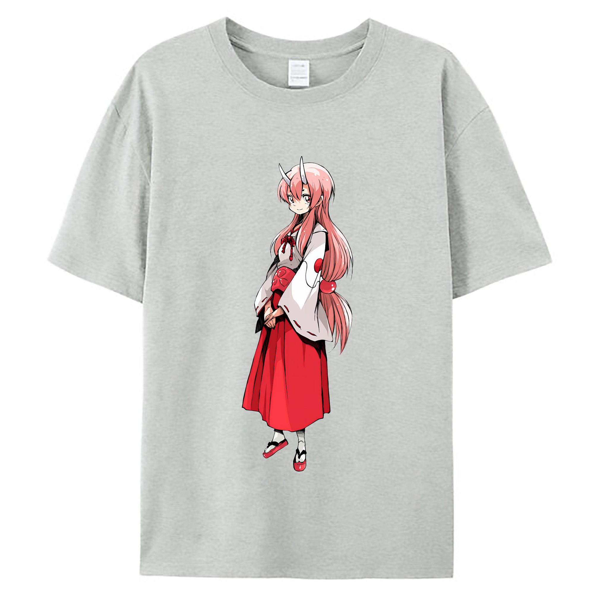 （画像用） 転スラ Regarding Reincarnated to Slime レディースカジュアルプリントTシャツ（綿100％）