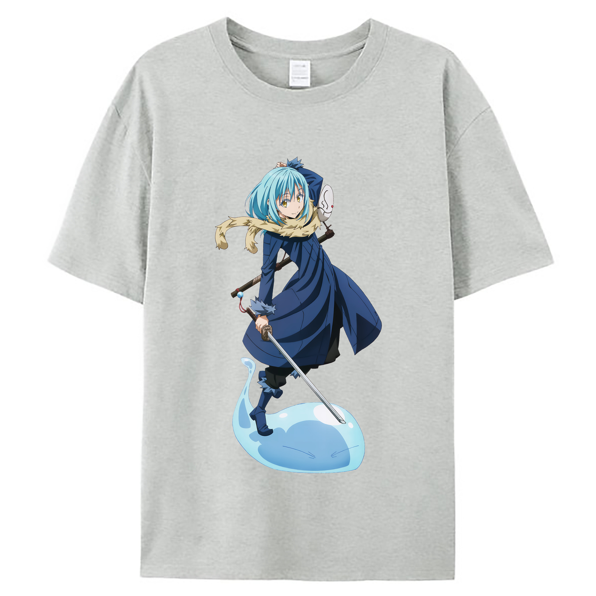 （画像用） 転スラ Regarding Reincarnated to Slime レディースカジュアルプリントTシャツ（綿100％）
