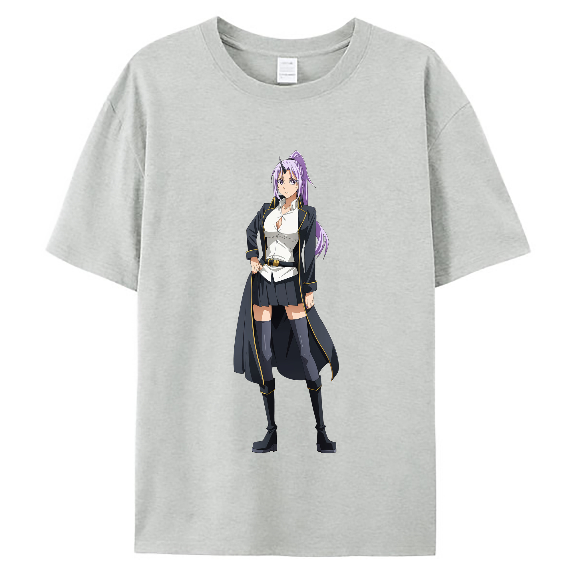 （画像用） 転スラ Regarding Reincarnated to Slime レディースカジュアルプリントTシャツ（綿100％）