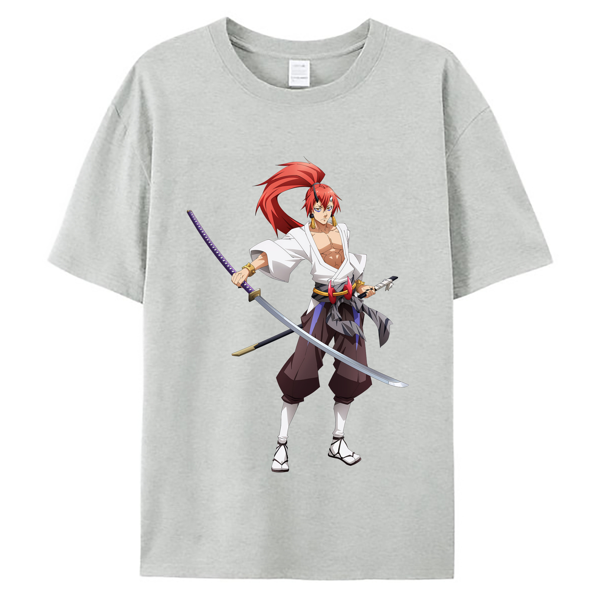 （画像用） 転スラ Regarding Reincarnated to Slime レディースカジュアルプリントTシャツ（綿100％）