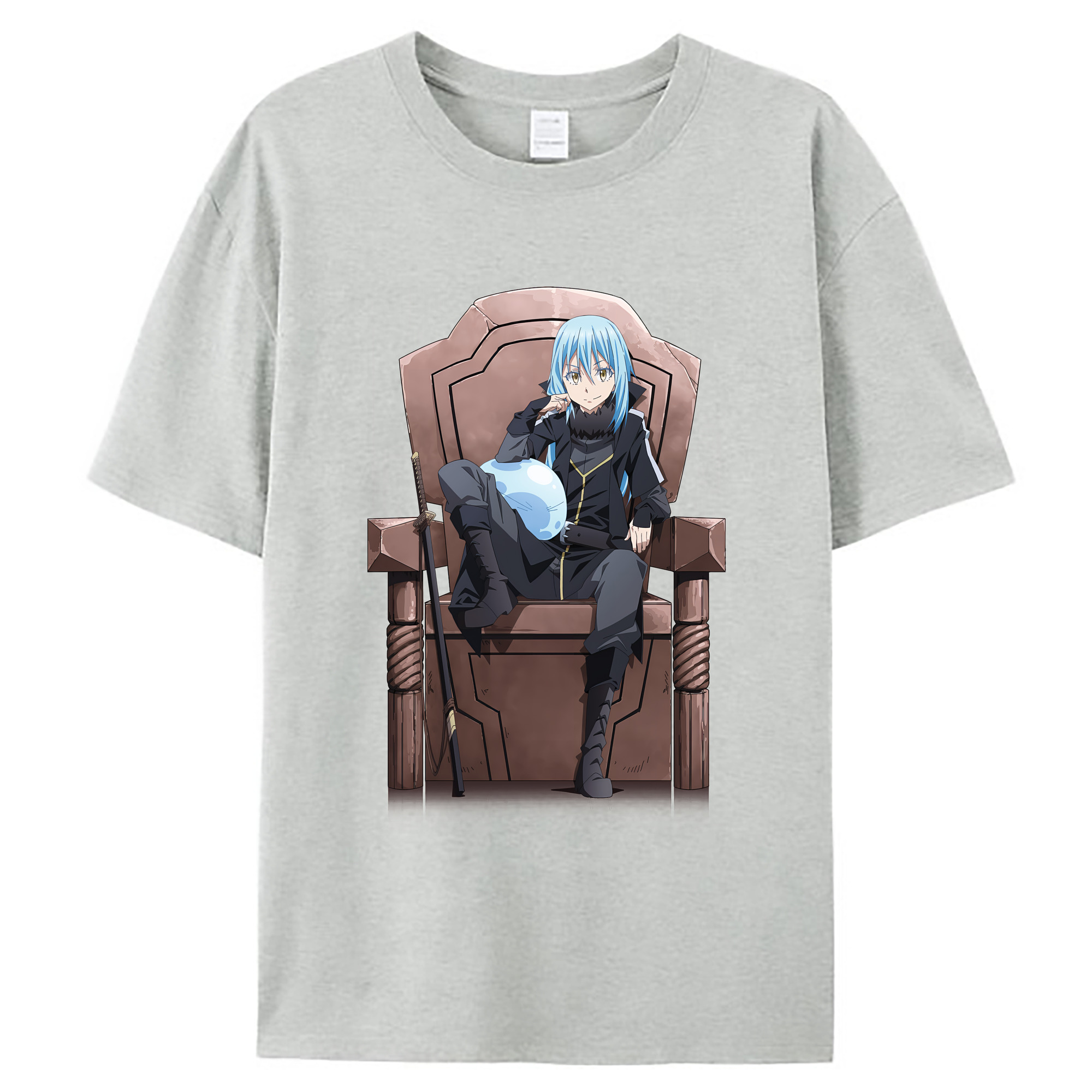 （画像用） 転スラ Regarding Reincarnated to Slime レディースカジュアルプリントTシャツ（綿100％）