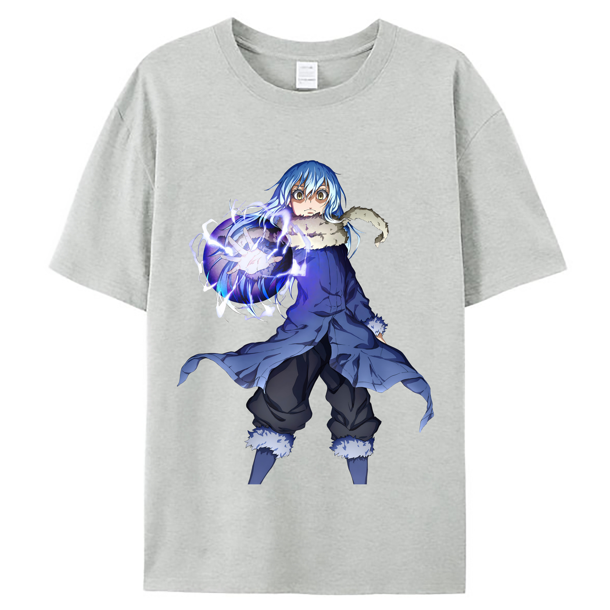 （画像用） 転スラ Regarding Reincarnated to Slime レディースカジュアルプリントTシャツ（綿100％）