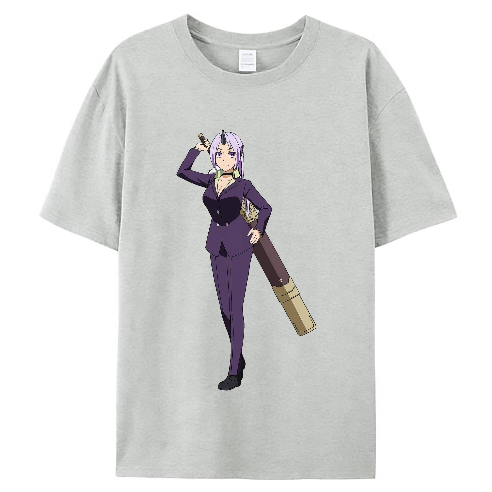 （画像用） 転スラ Regarding Reincarnated to Slime レディースカジュアルプリントTシャツ（綿100％）