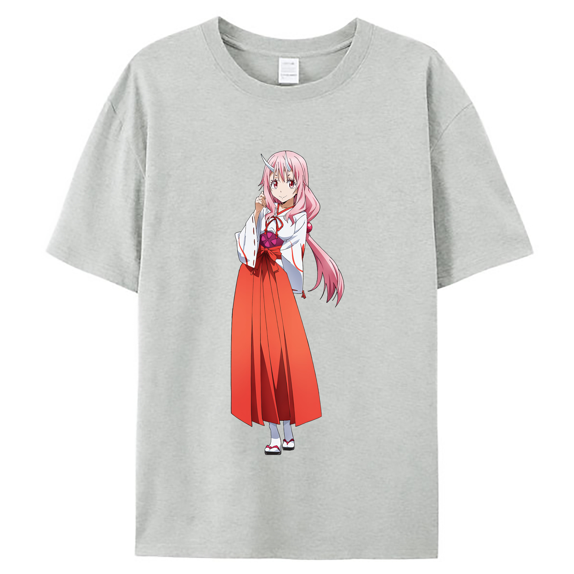 （画像用） 転スラ Regarding Reincarnated to Slime レディースカジュアルプリントTシャツ（綿100％）