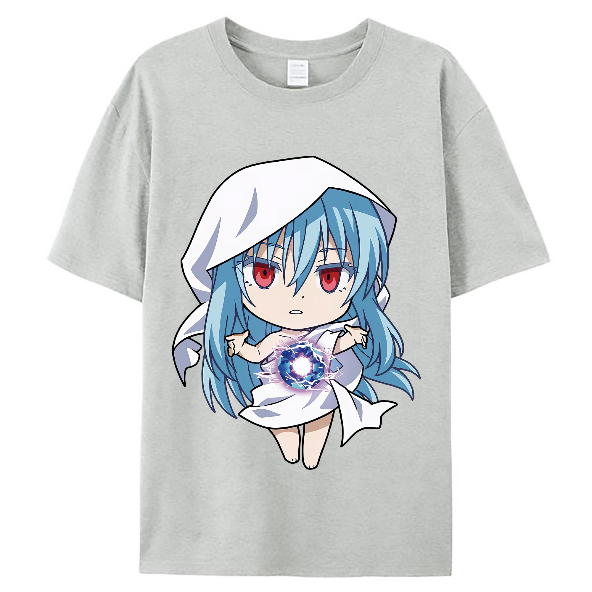 （画像用） 転スラ Regarding Reincarnated to Slime レディースカジュアルプリントTシャツ（綿100％）
