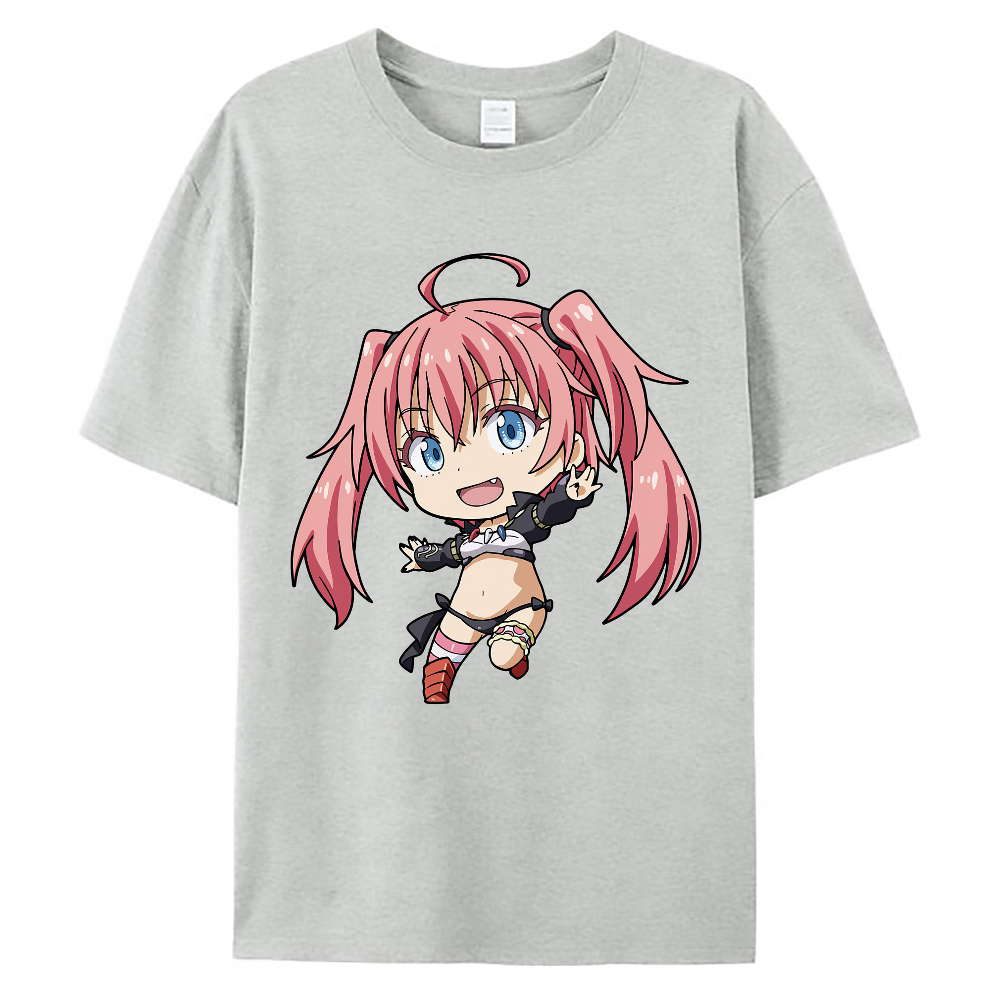 （画像用） 転スラ Regarding Reincarnated to Slime レディースカジュアルプリントTシャツ（綿100％）
