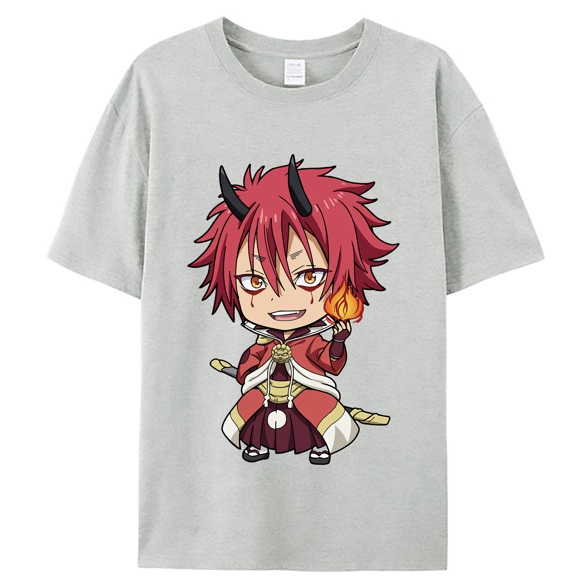 （画像用） 転スラ Regarding Reincarnated to Slime レディースカジュアルプリントTシャツ（綿100％）