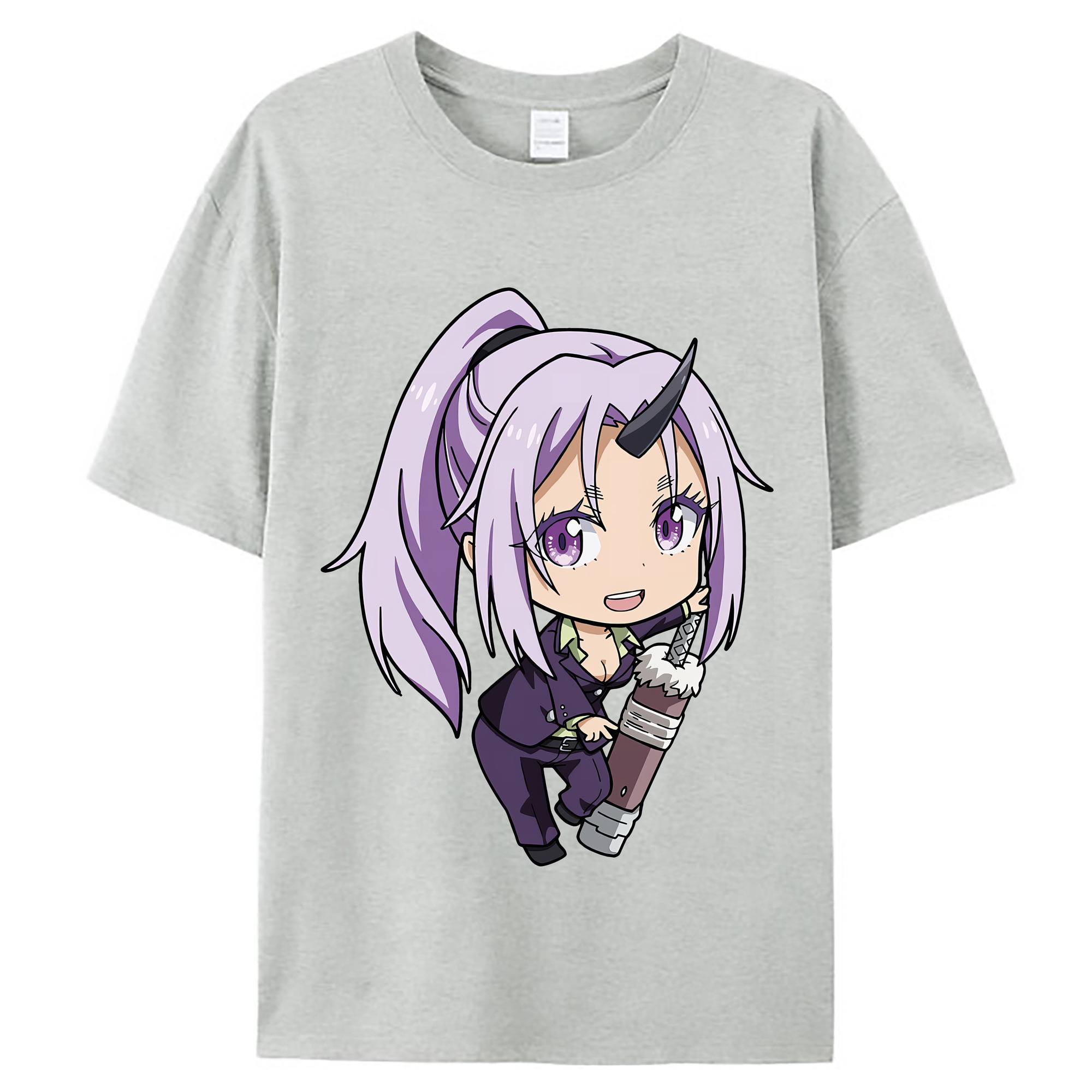 （画像用） 転スラ Regarding Reincarnated to Slime レディースカジュアルプリントTシャツ（綿100％）