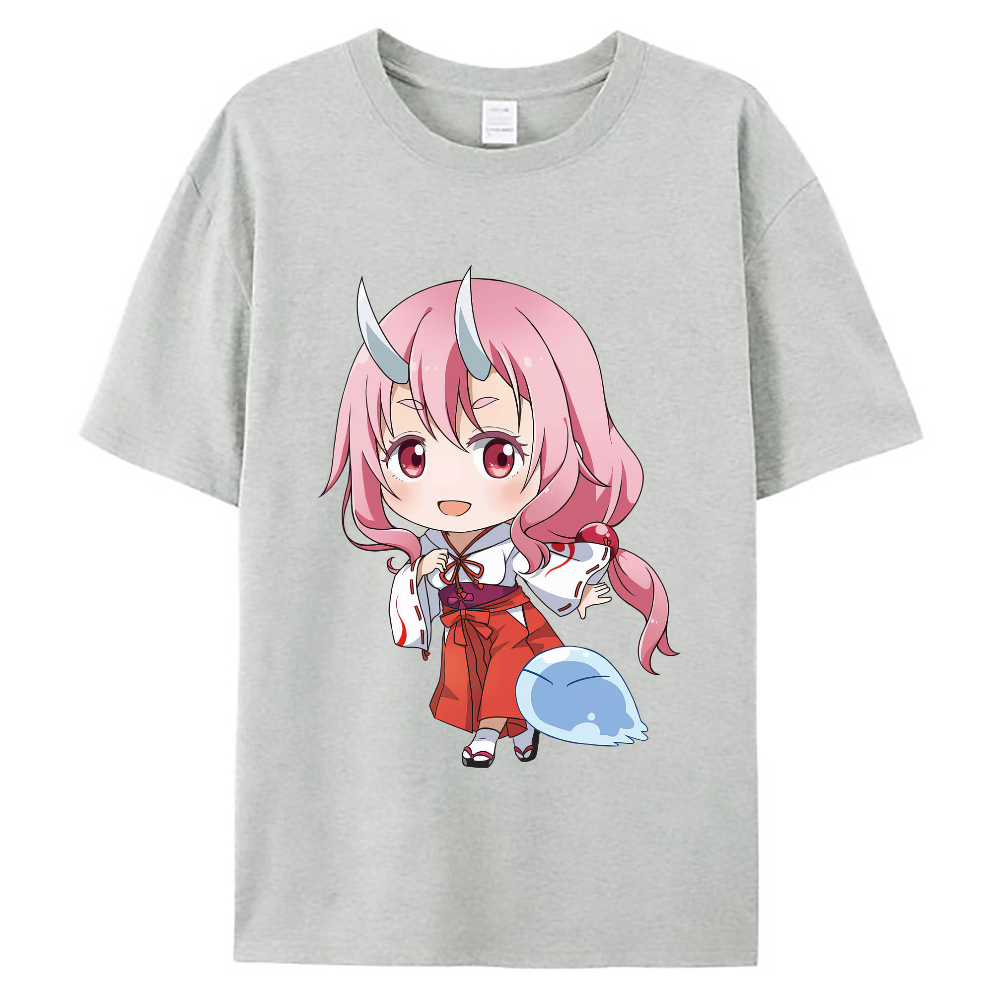（画像用） 転スラ Regarding Reincarnated to Slime レディースカジュアルプリントTシャツ（綿100％）