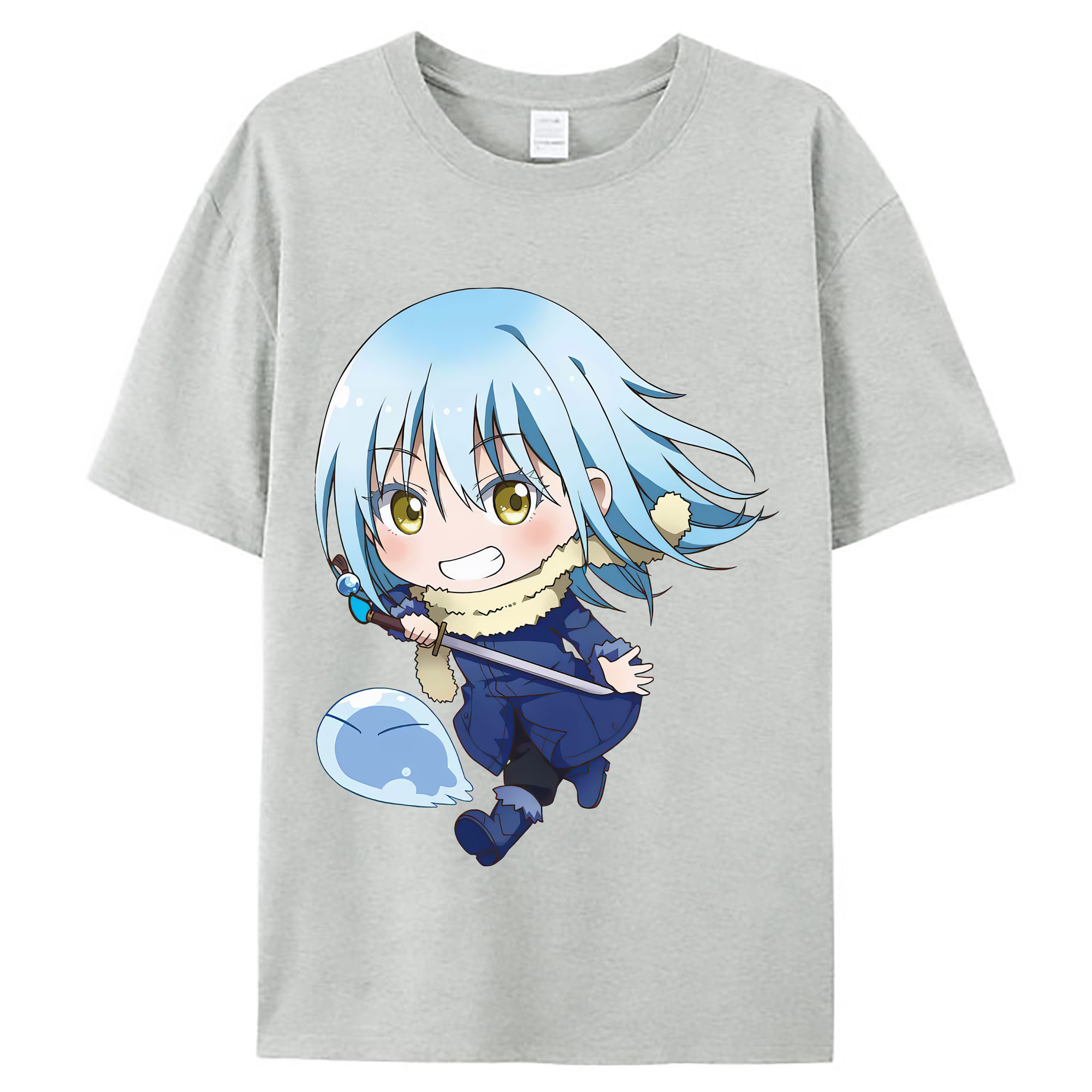 （画像用） 転スラ Regarding Reincarnated to Slime レディースカジュアルプリントTシャツ（綿100％）