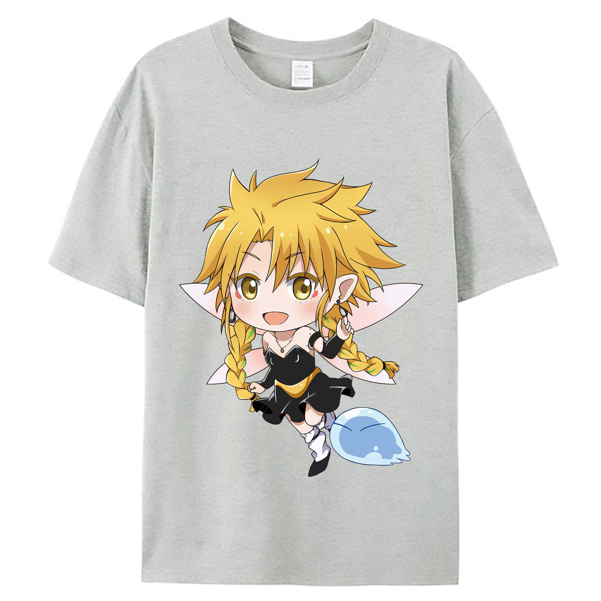 （画像用） 転スラ Regarding Reincarnated to Slime レディースカジュアルプリントTシャツ（綿100％）