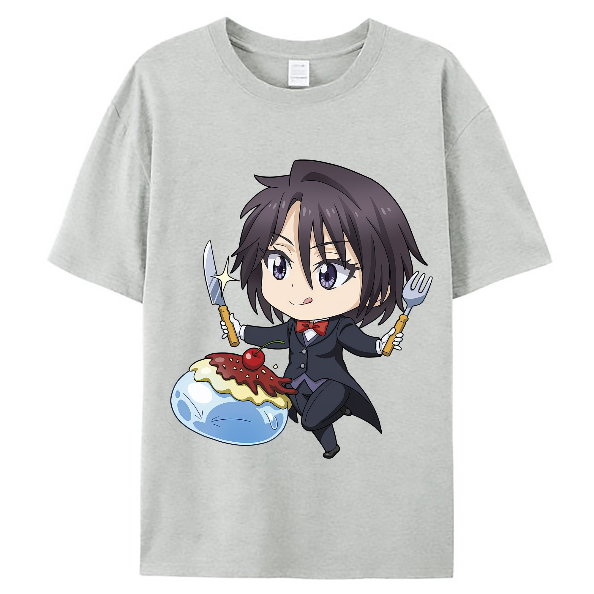 （画像用） 転スラ Regarding Reincarnated to Slime レディースカジュアルプリントTシャツ（綿100％）