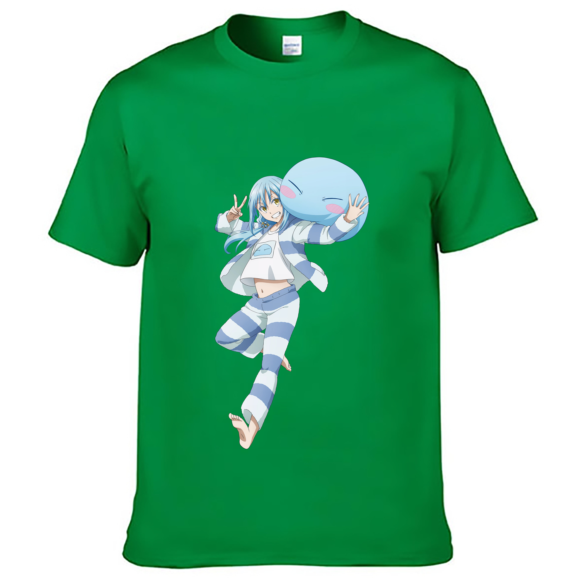 （画像用） 転スラ Regarding Reincarnated to Slime レディースカジュアルプリントTシャツ（綿100％）