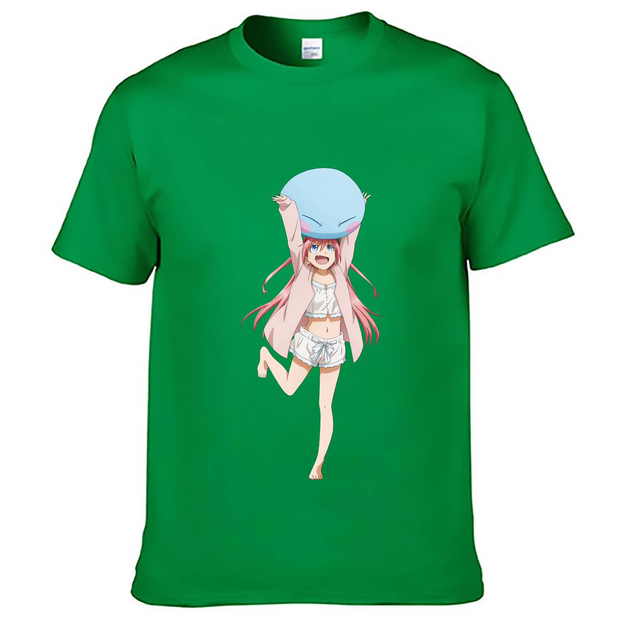 （画像用） 転スラ Regarding Reincarnated to Slime レディースカジュアルプリントTシャツ（綿100％）