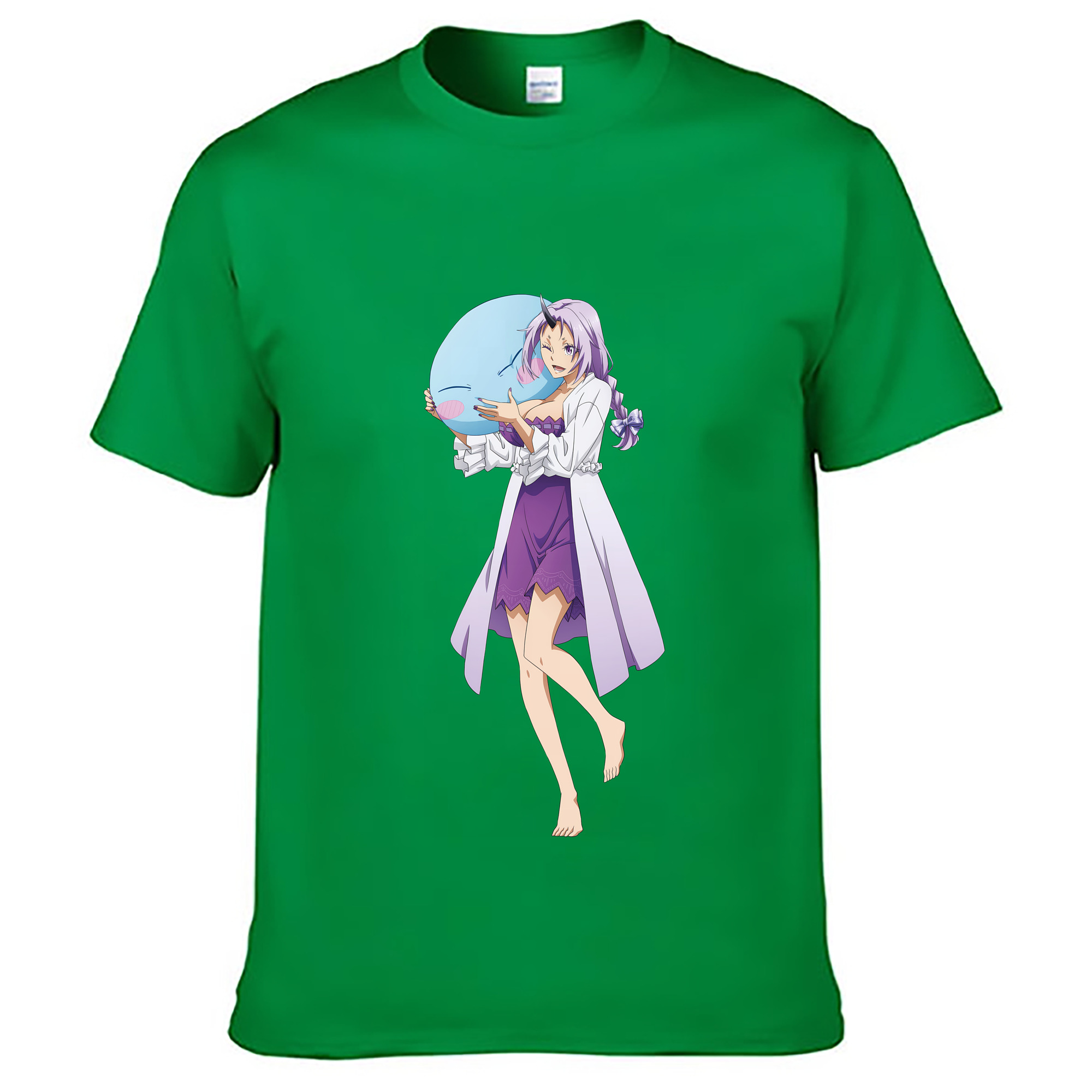 （画像用） 転スラ Regarding Reincarnated to Slime レディースカジュアルプリントTシャツ（綿100％）