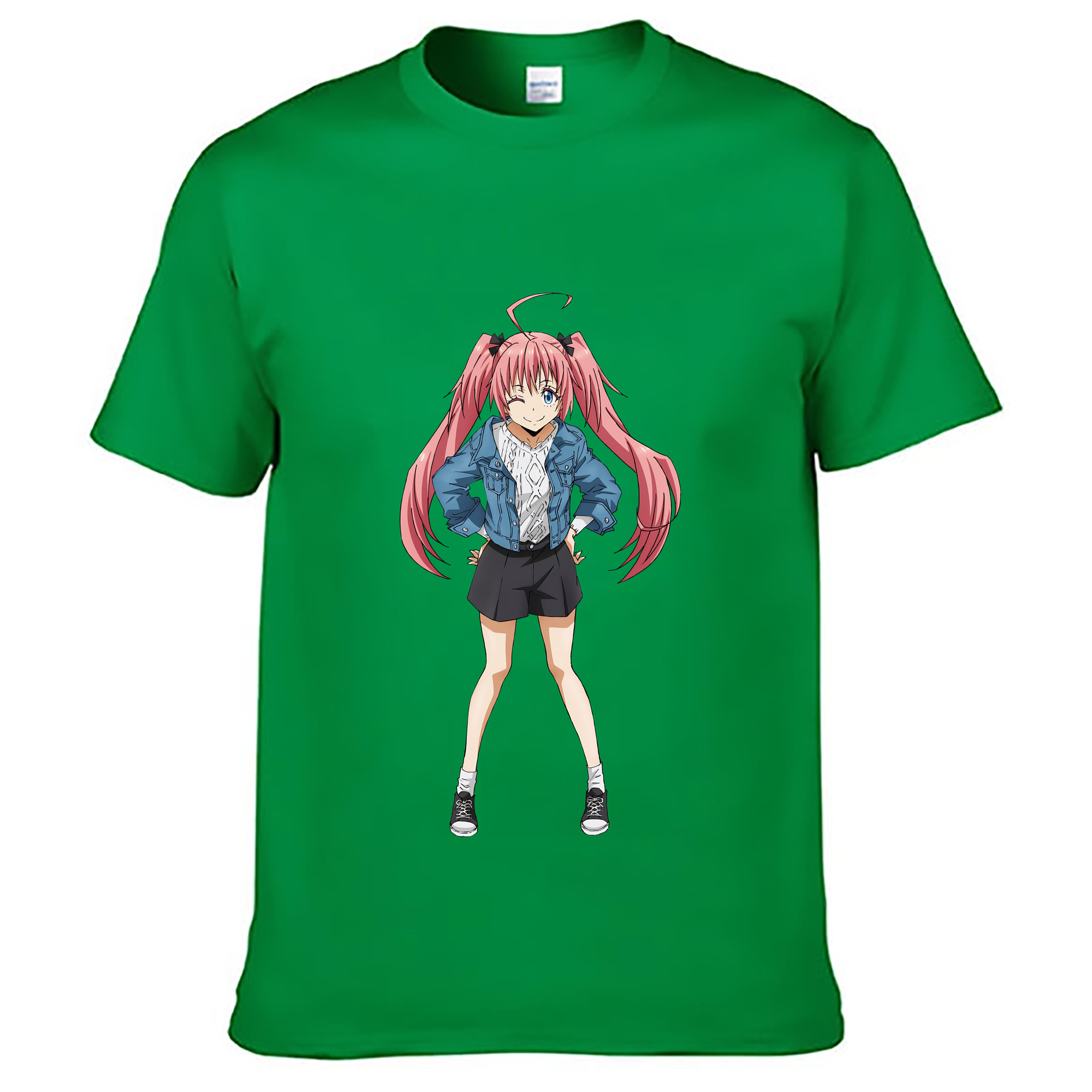 （画像用） 転スラ Regarding Reincarnated to Slime レディースカジュアルプリントTシャツ（綿100％）