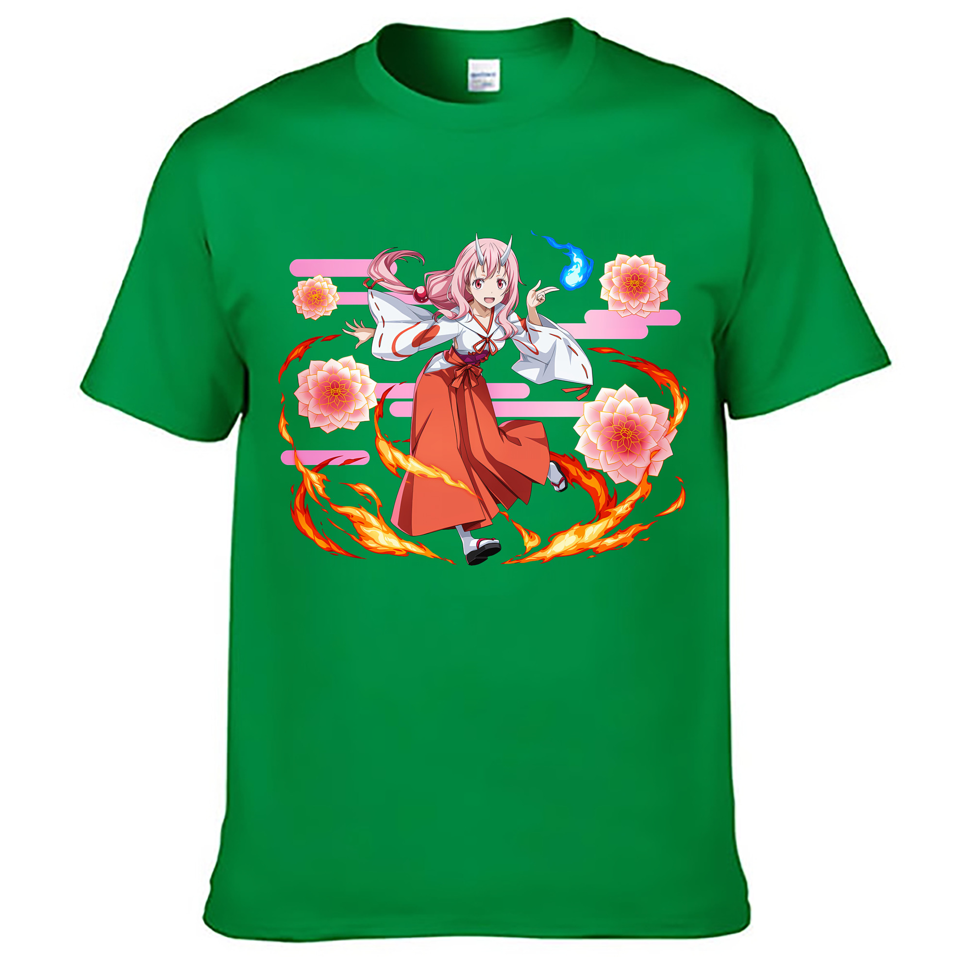 （画像用） 転スラ Regarding Reincarnated to Slime レディースカジュアルプリントTシャツ（綿100％）
