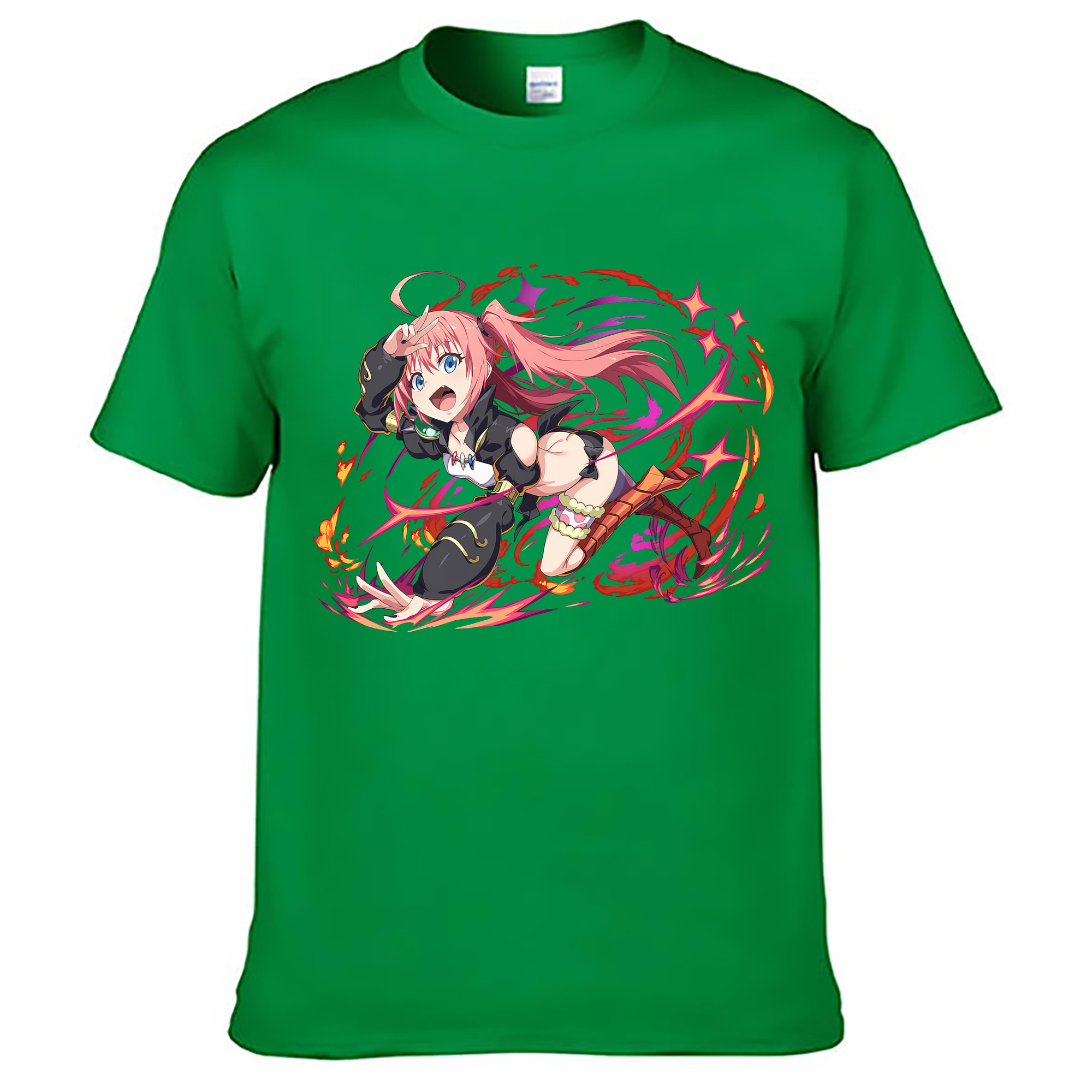 （画像用） 転スラ Regarding Reincarnated to Slime レディースカジュアルプリントTシャツ（綿100％）