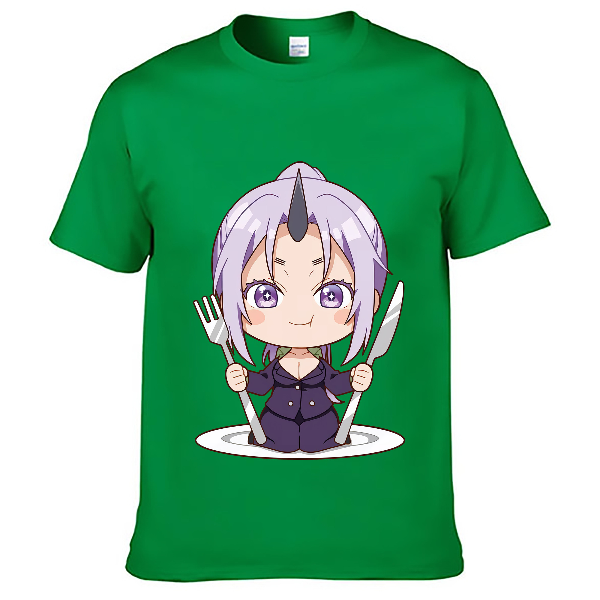 （画像用） 転スラ Regarding Reincarnated to Slime レディースカジュアルプリントTシャツ（綿100％）