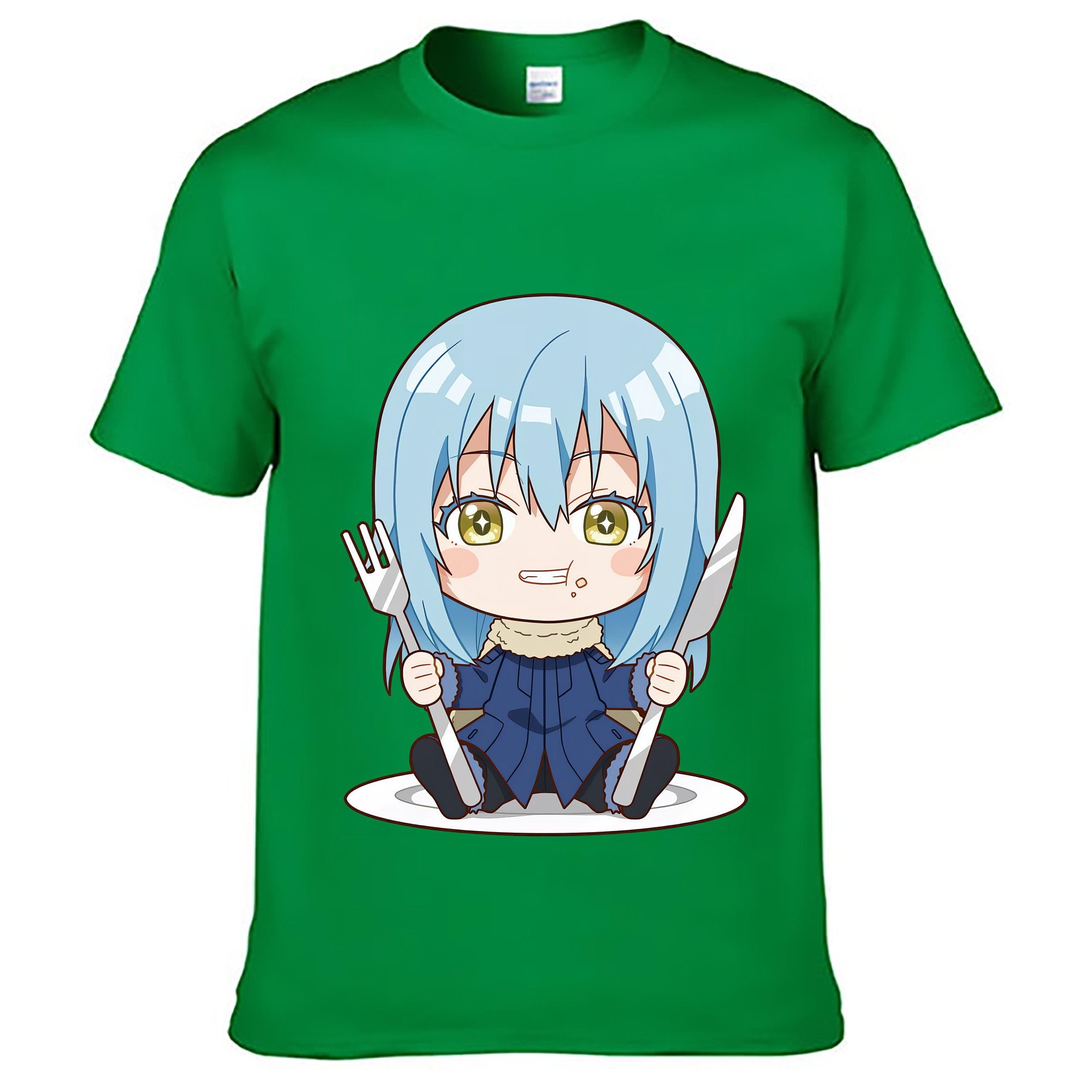 （画像用） 転スラ Regarding Reincarnated to Slime レディースカジュアルプリントTシャツ（綿100％）