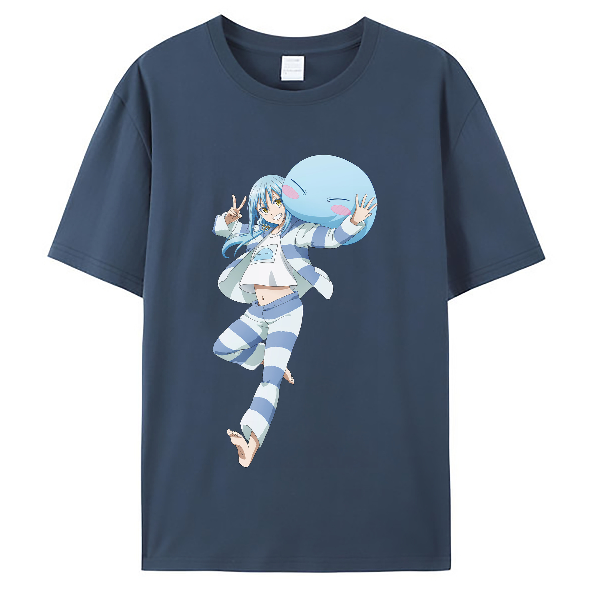 （画像用） 転スラ Regarding Reincarnated to Slime レディースカジュアルプリントTシャツ（綿100％）