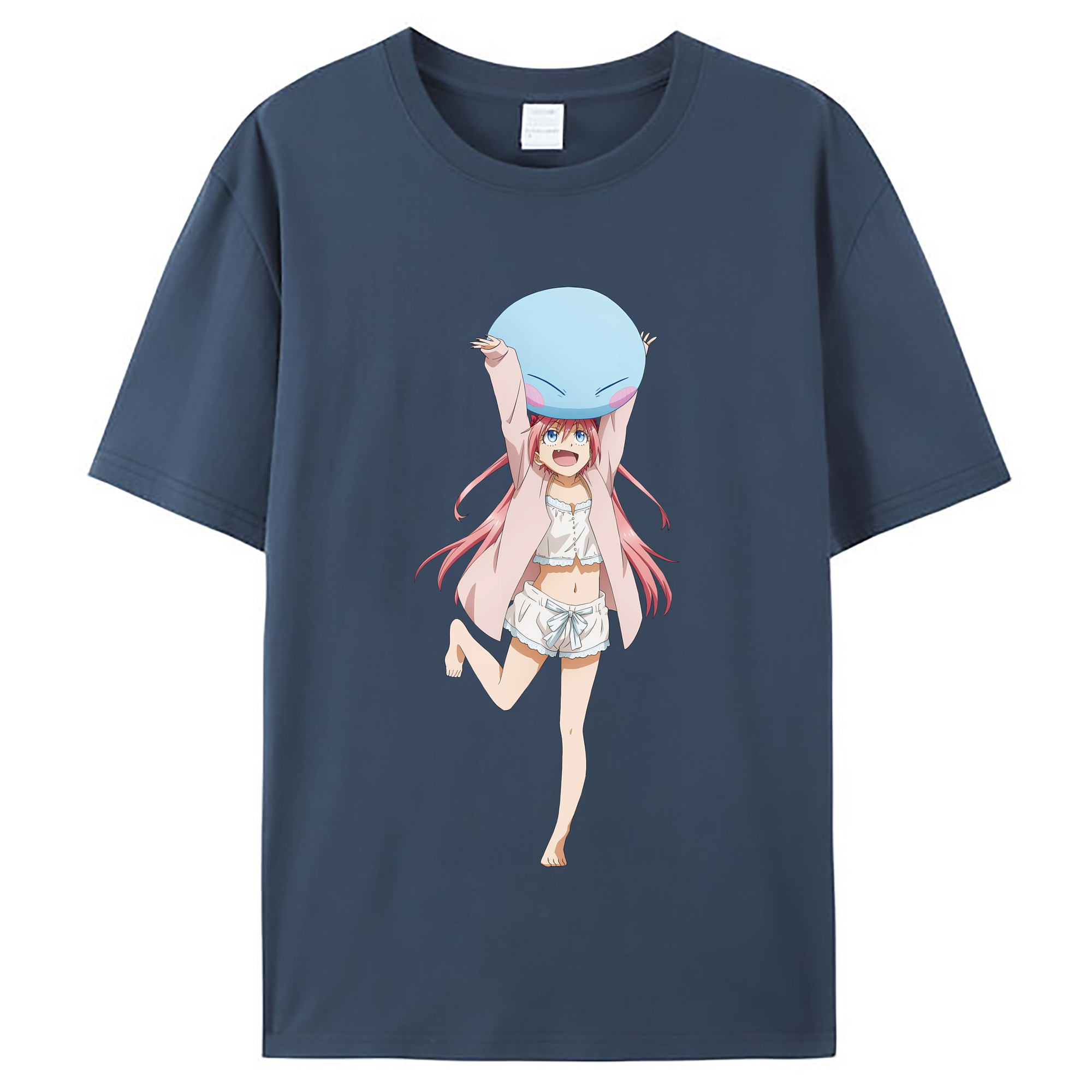 （画像用） 転スラ Regarding Reincarnated to Slime レディースカジュアルプリントTシャツ（綿100％）