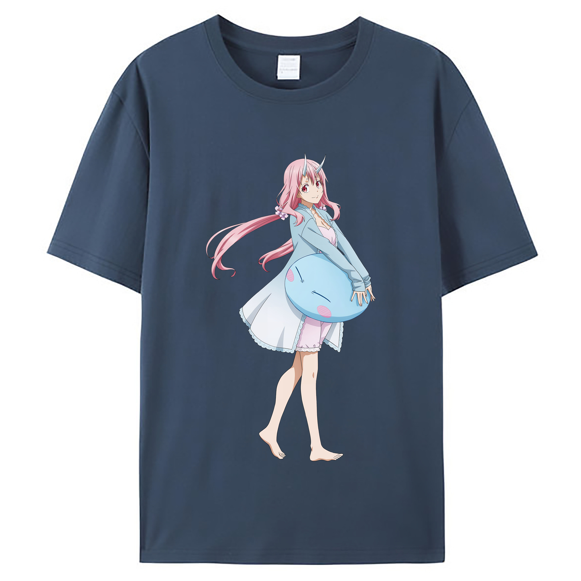 （画像用） 転スラ Regarding Reincarnated to Slime レディースカジュアルプリントTシャツ（綿100％）