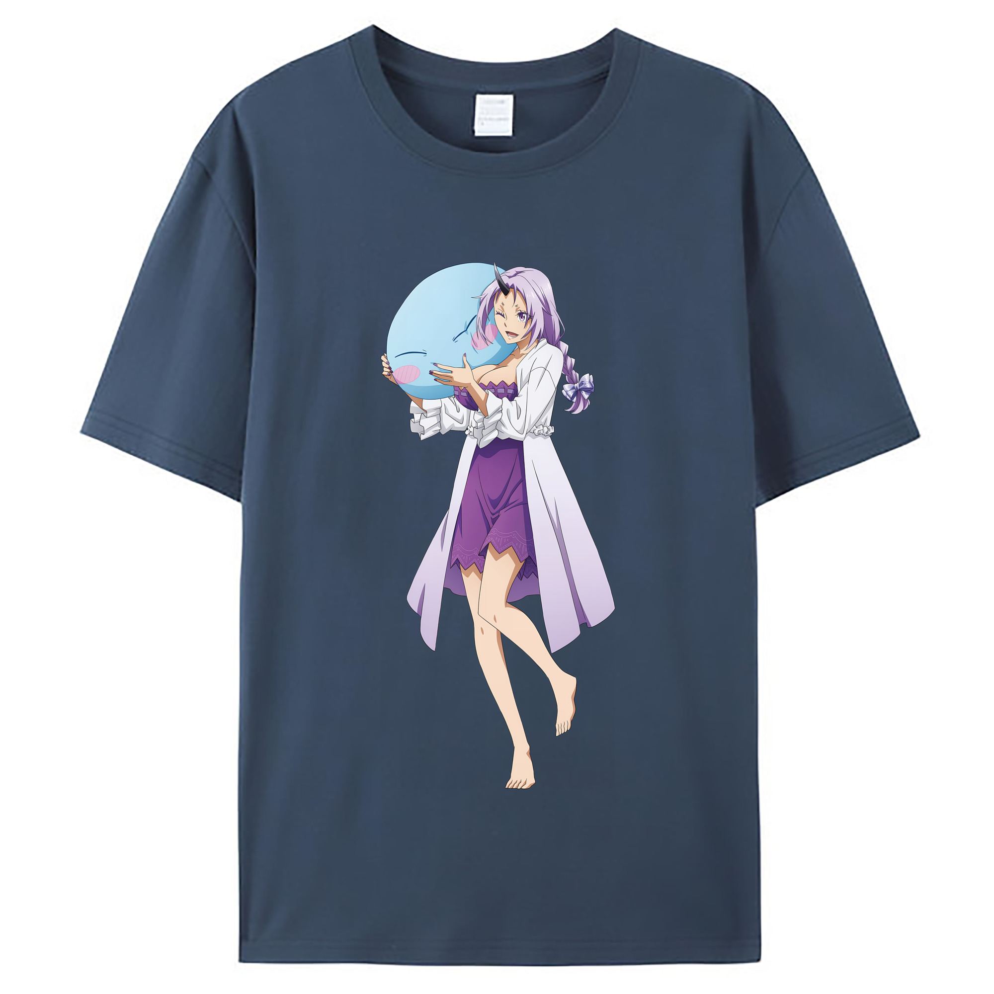 （画像用） 転スラ Regarding Reincarnated to Slime レディースカジュアルプリントTシャツ（綿100％）