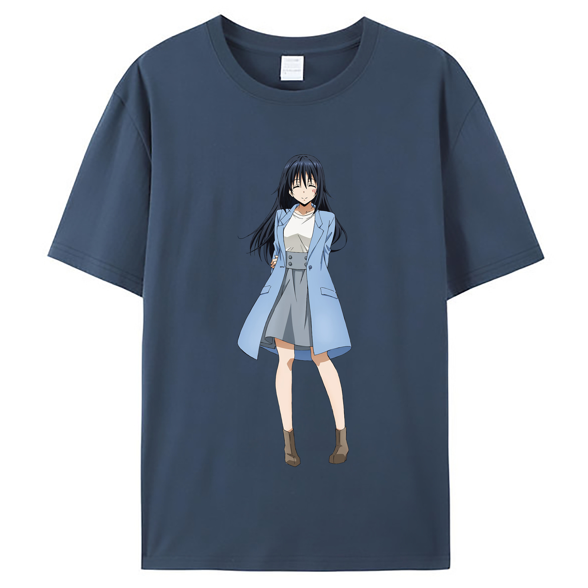 （画像用） 転スラ Regarding Reincarnated to Slime レディースカジュアルプリントTシャツ（綿100％）