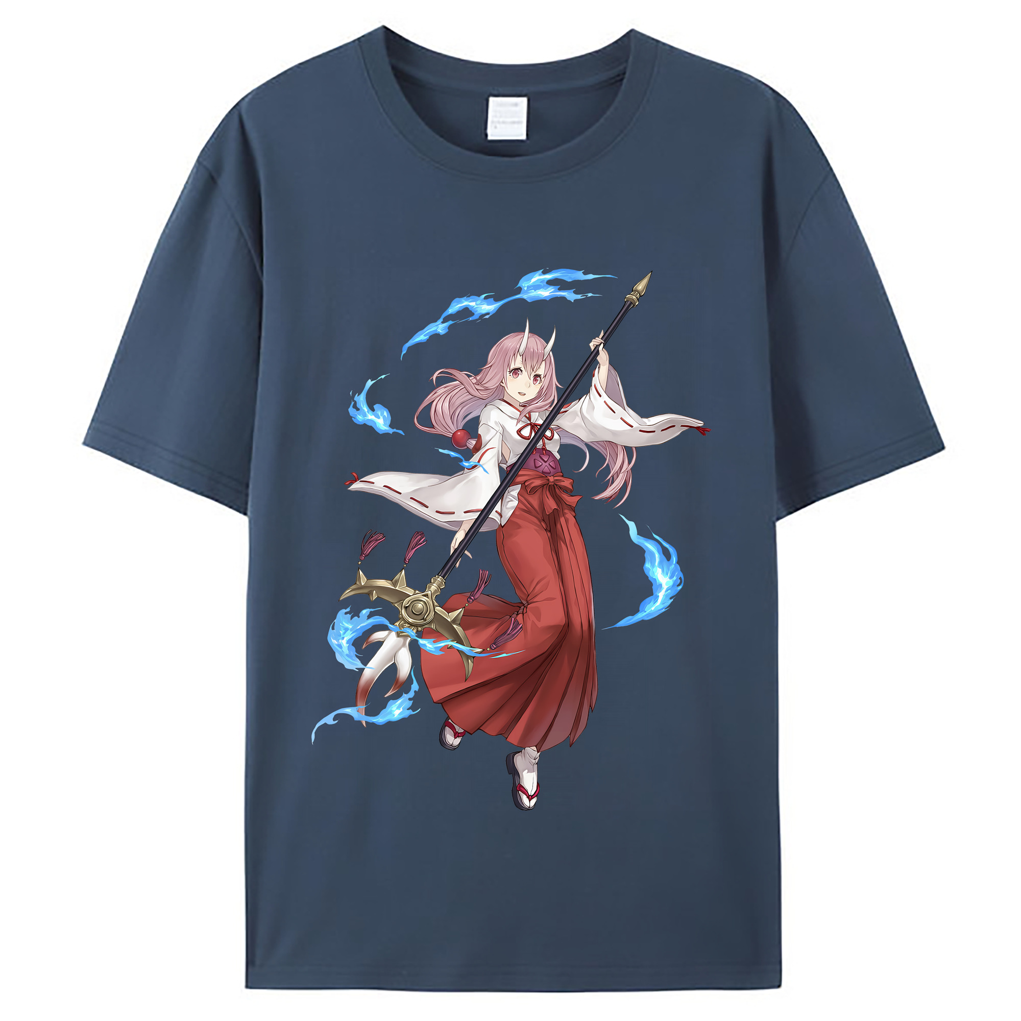 （画像用） 転スラ Regarding Reincarnated to Slime レディースカジュアルプリントTシャツ（綿100％）