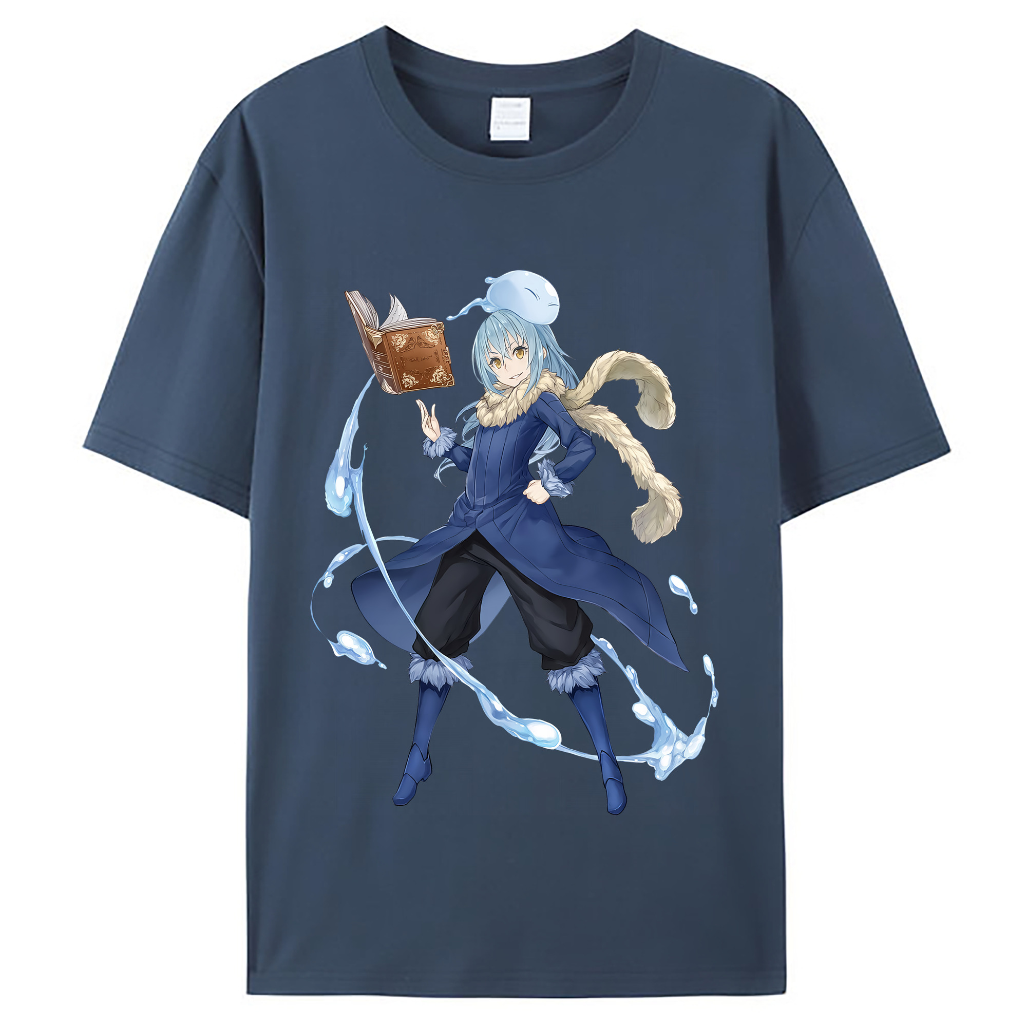 （画像用） 転スラ Regarding Reincarnated to Slime レディースカジュアルプリントTシャツ（綿100％）