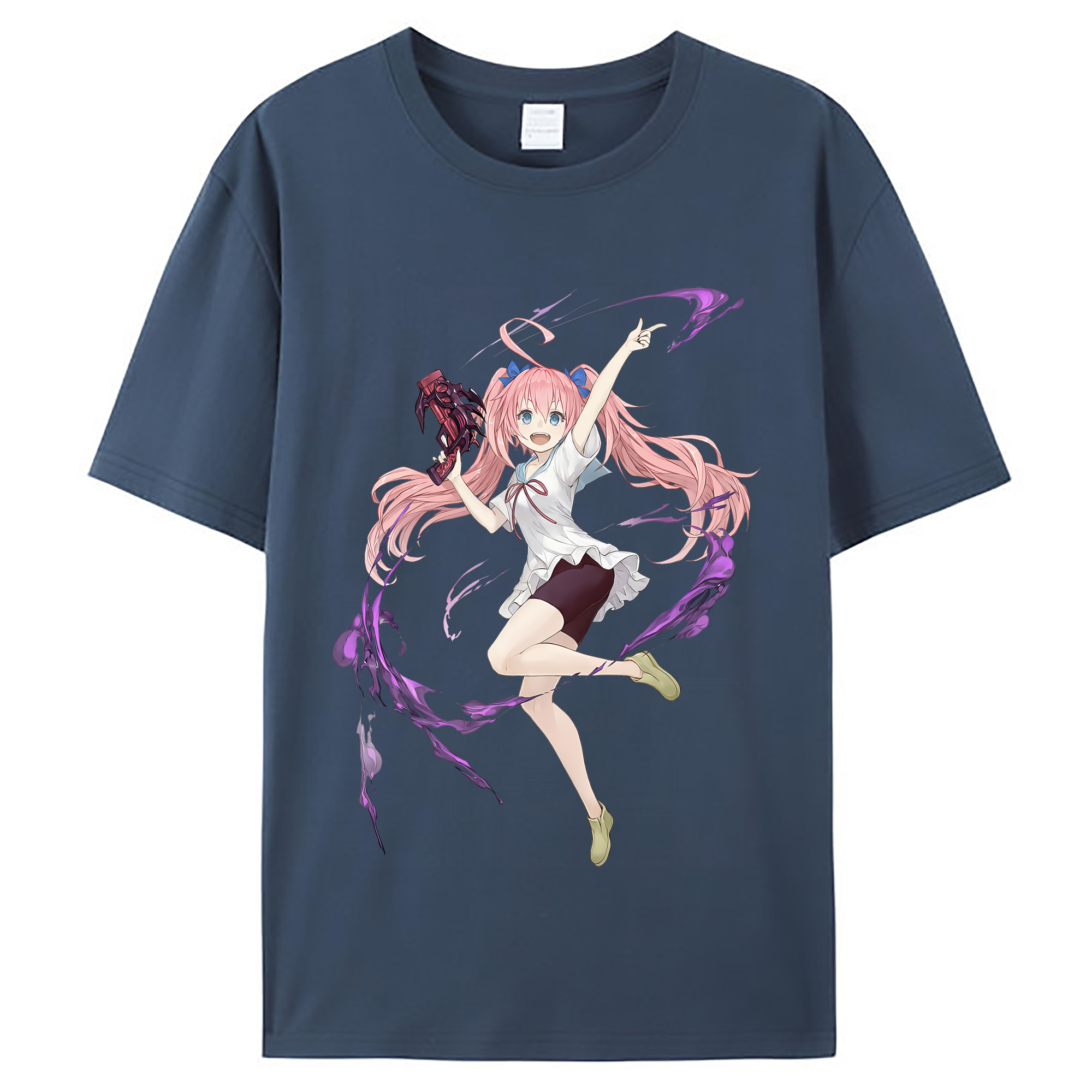 （画像用） 転スラ Regarding Reincarnated to Slime レディースカジュアルプリントTシャツ（綿100％）