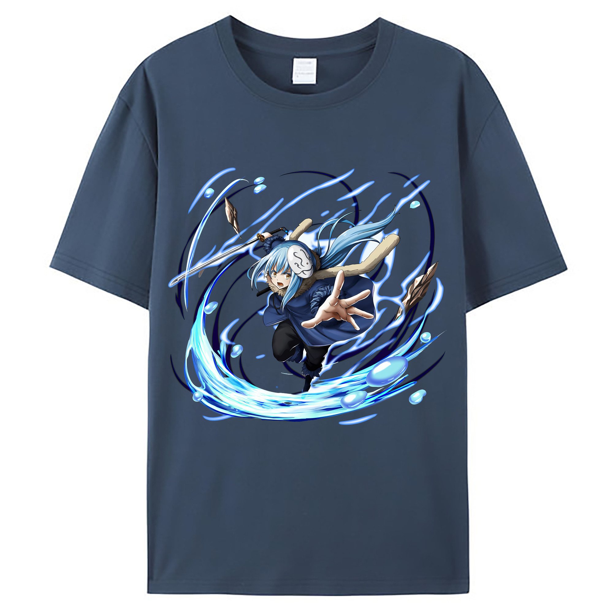 （画像用） 転スラ Regarding Reincarnated to Slime レディースカジュアルプリントTシャツ（綿100％）