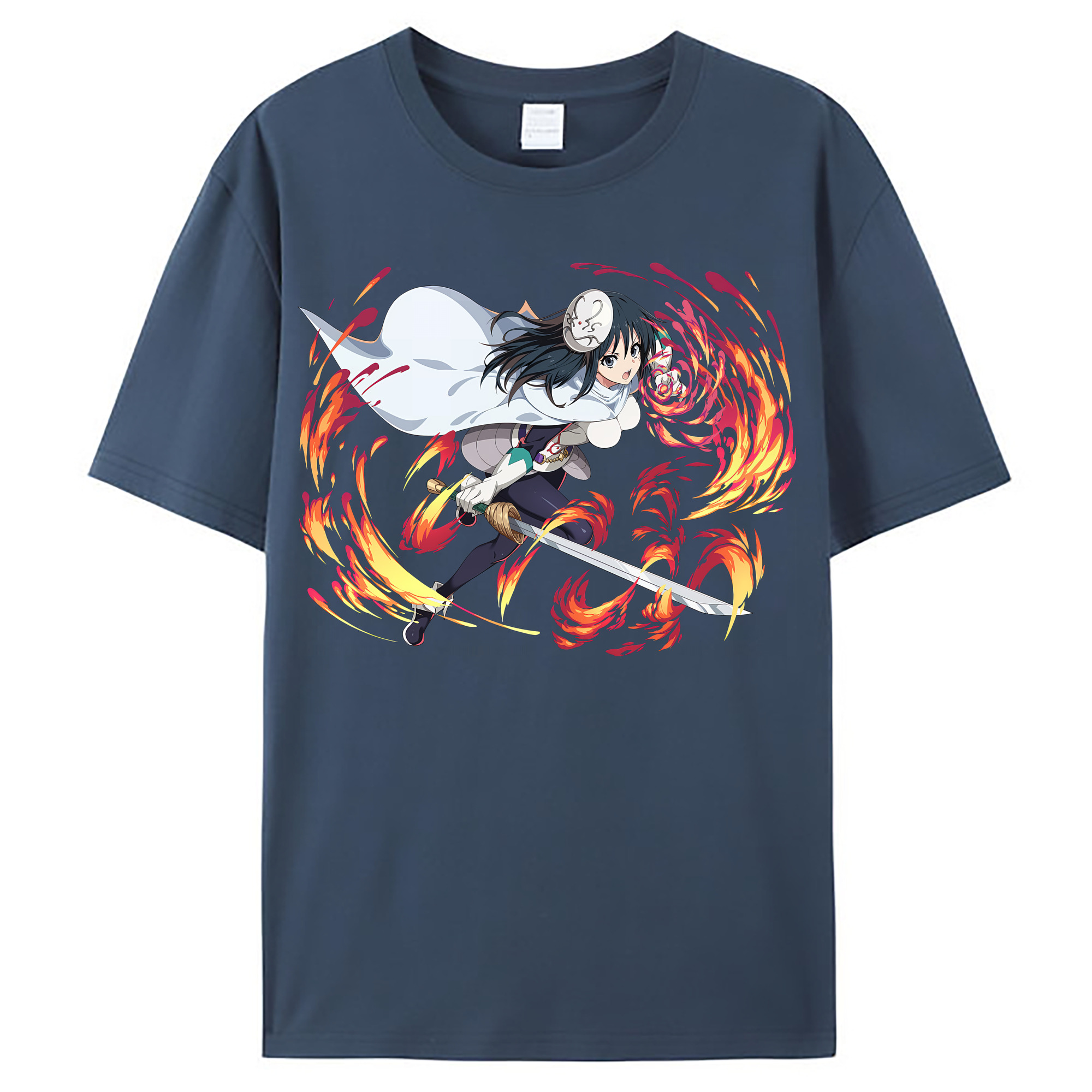 （画像用） 転スラ Regarding Reincarnated to Slime レディースカジュアルプリントTシャツ（綿100％）