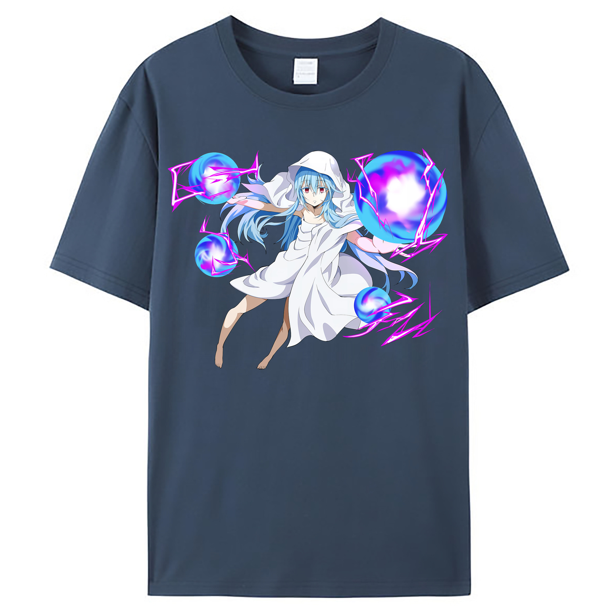 （画像用） 転スラ Regarding Reincarnated to Slime レディースカジュアルプリントTシャツ（綿100％）