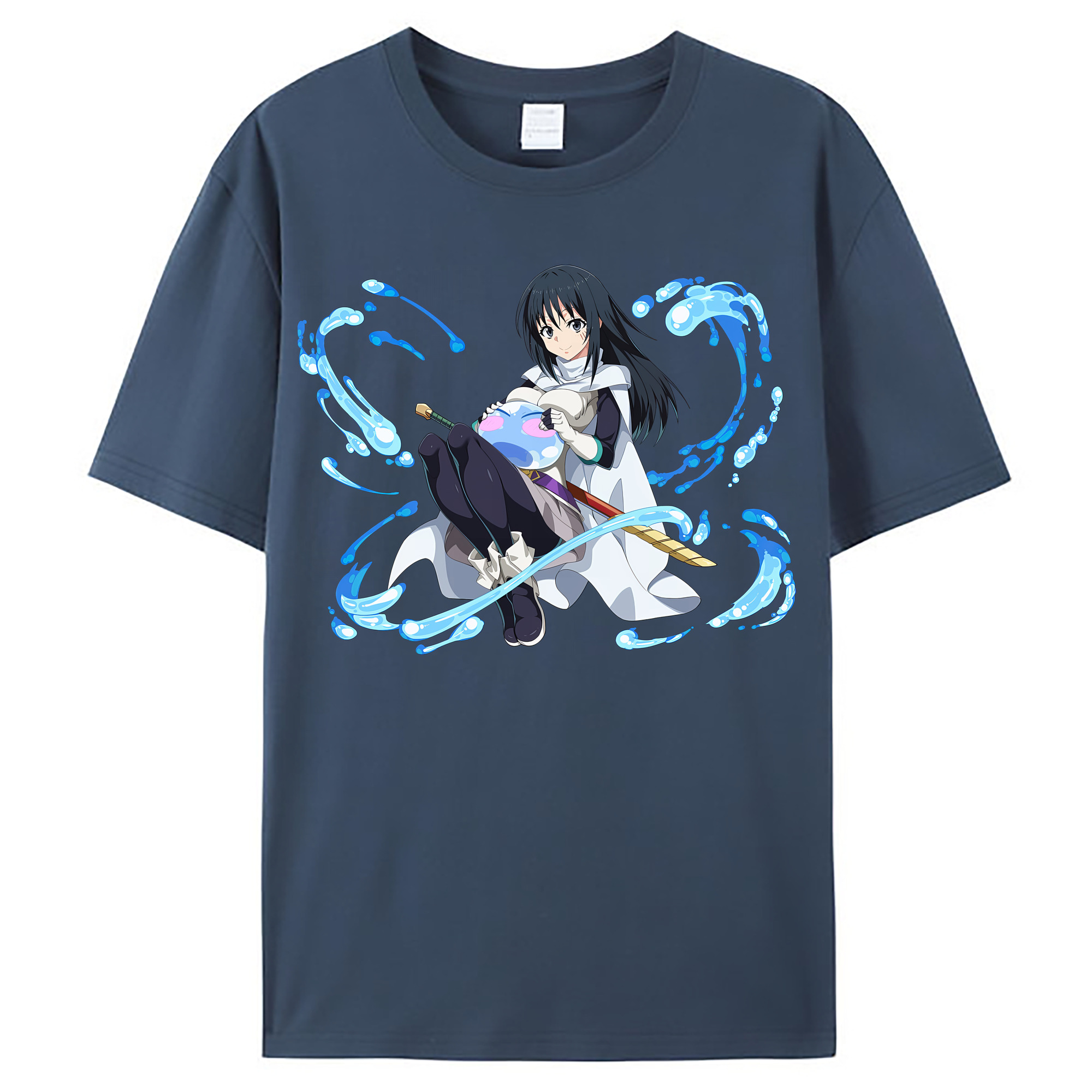（画像用） 転スラ Regarding Reincarnated to Slime レディースカジュアルプリントTシャツ（綿100％）