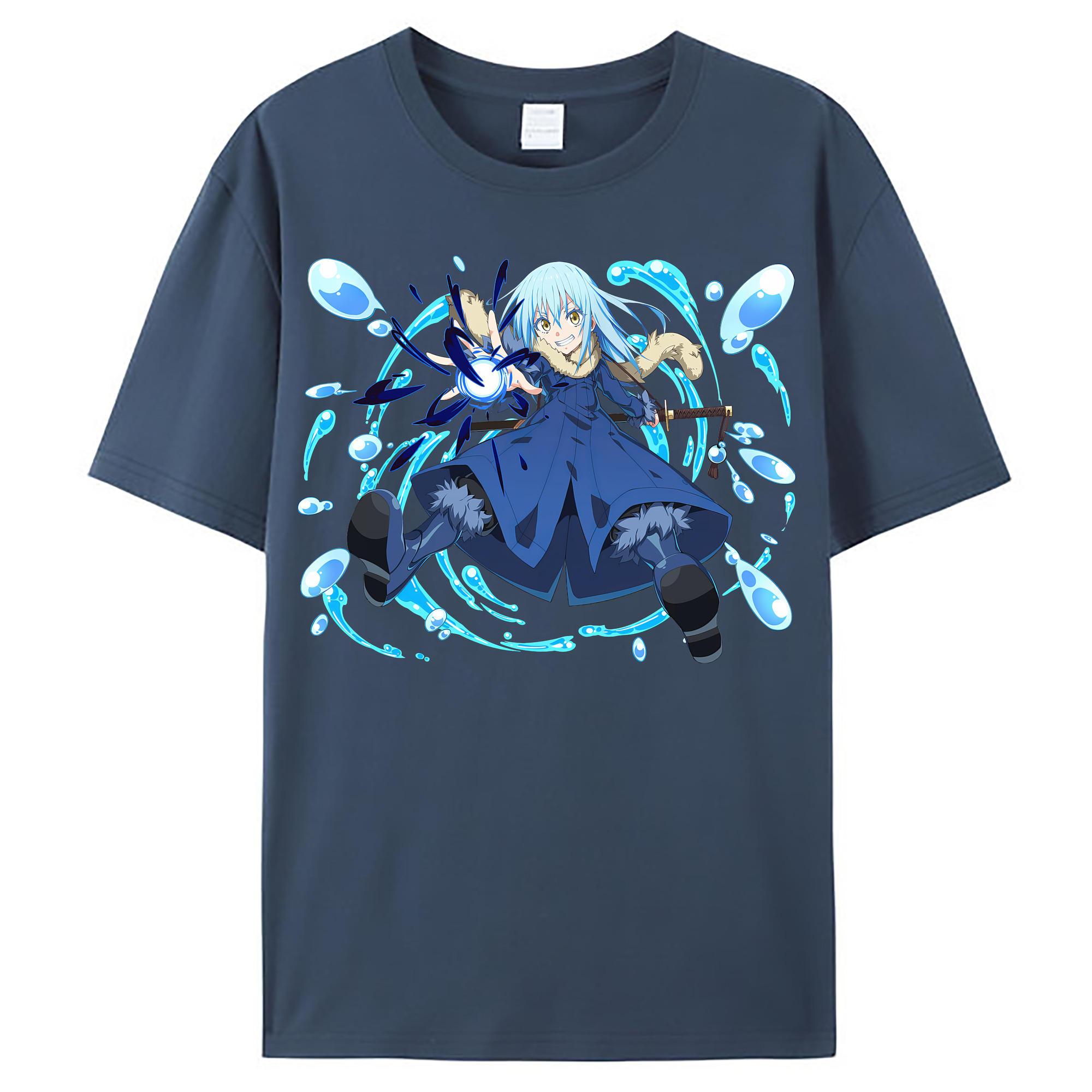 （画像用） 転スラ Regarding Reincarnated to Slime レディースカジュアルプリントTシャツ（綿100％）