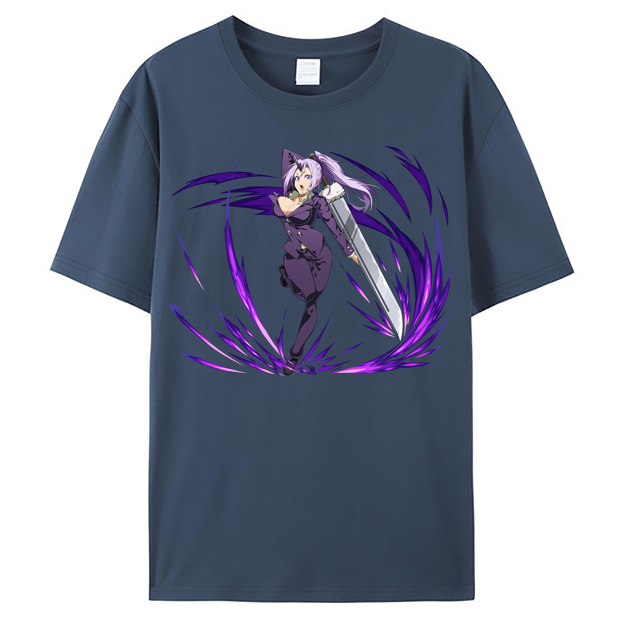 （画像用） 転スラ Regarding Reincarnated to Slime レディースカジュアルプリントTシャツ（綿100％）