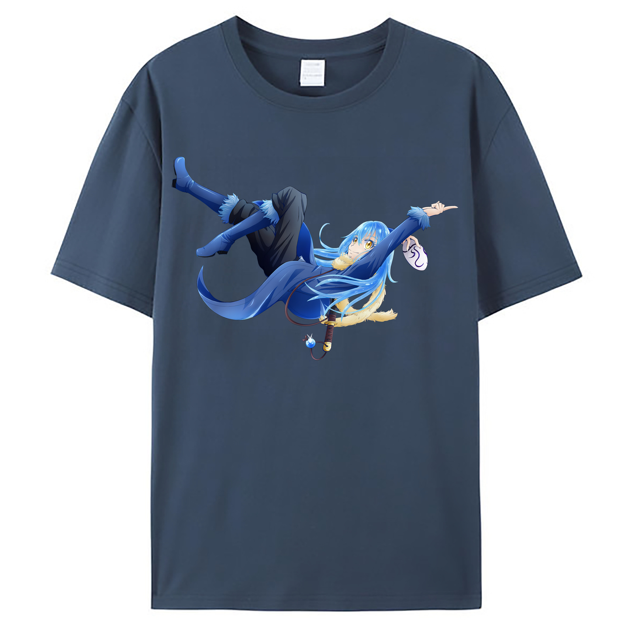 （画像用） 転スラ Regarding Reincarnated to Slime レディースカジュアルプリントTシャツ（綿100％）