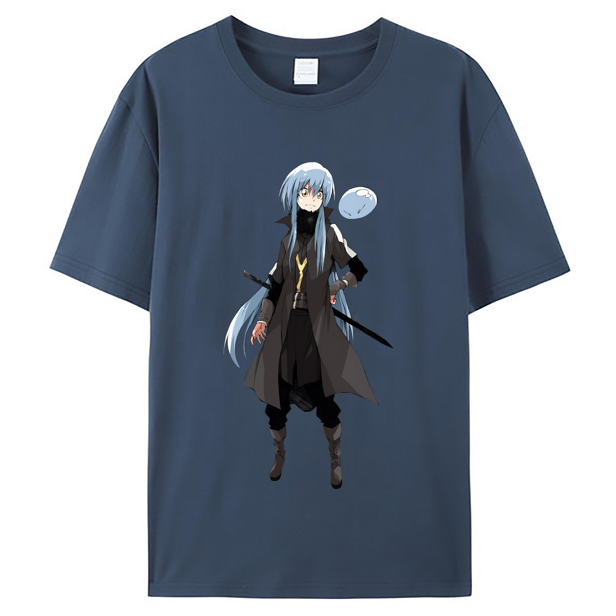 （画像用） 転スラ Regarding Reincarnated to Slime レディースカジュアルプリントTシャツ（綿100％）