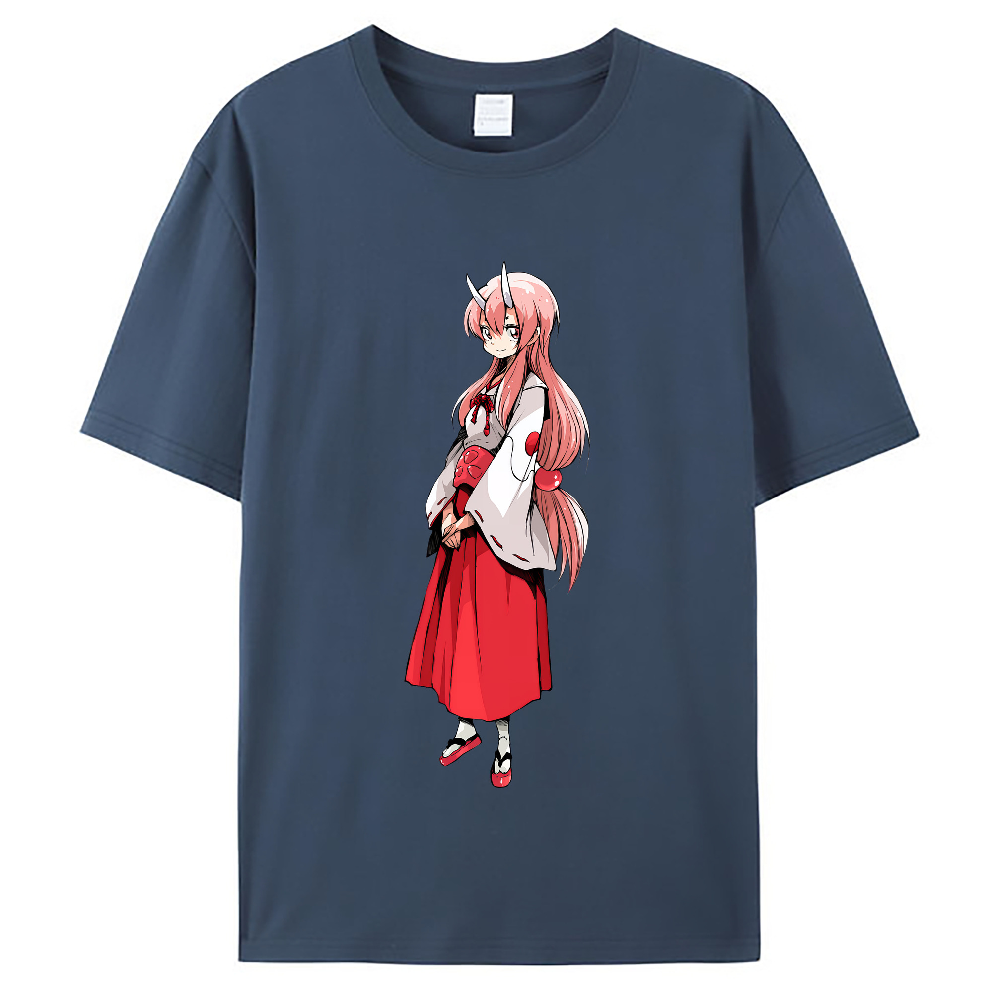（画像用） 転スラ Regarding Reincarnated to Slime レディースカジュアルプリントTシャツ（綿100％）