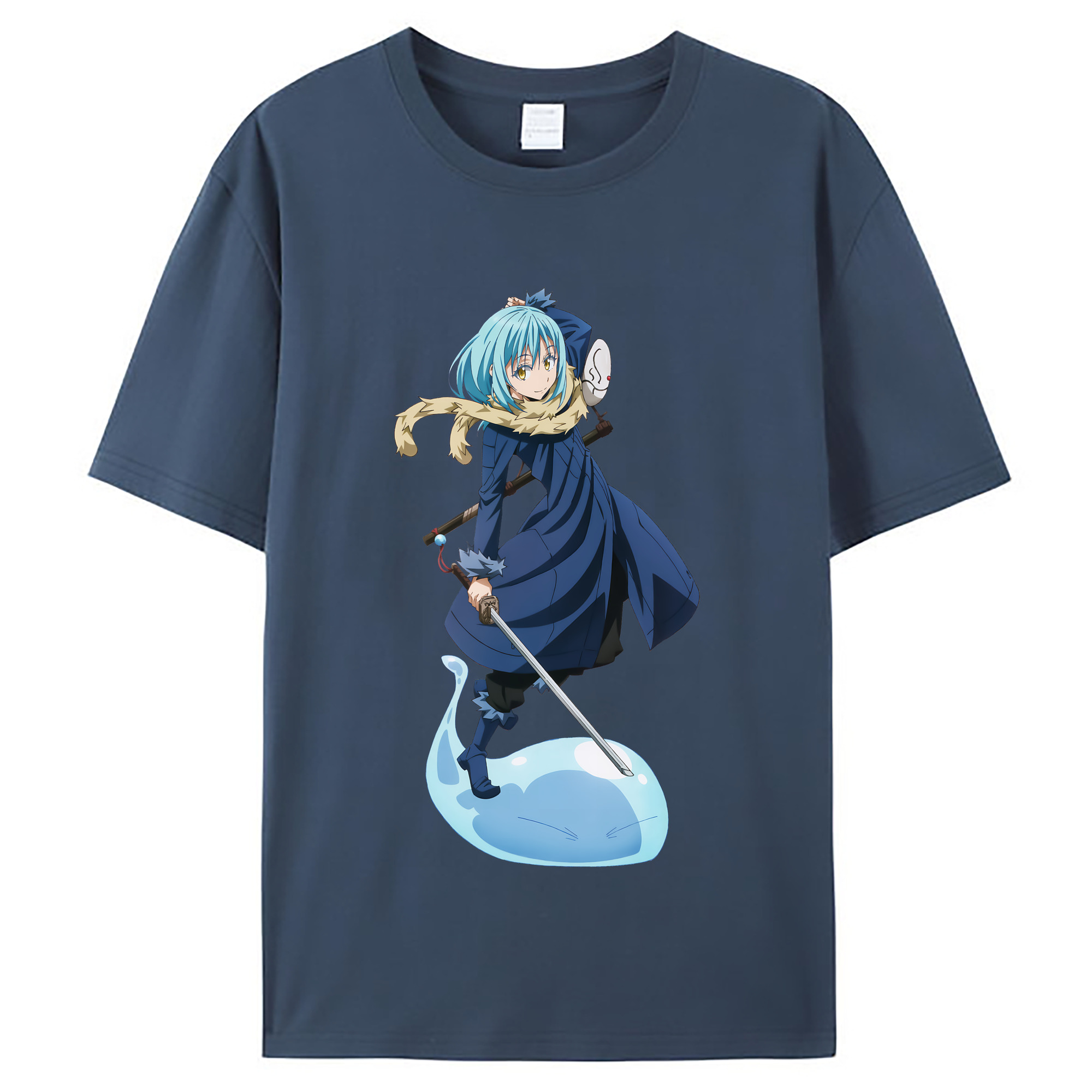 （画像用） 転スラ Regarding Reincarnated to Slime レディースカジュアルプリントTシャツ（綿100％）