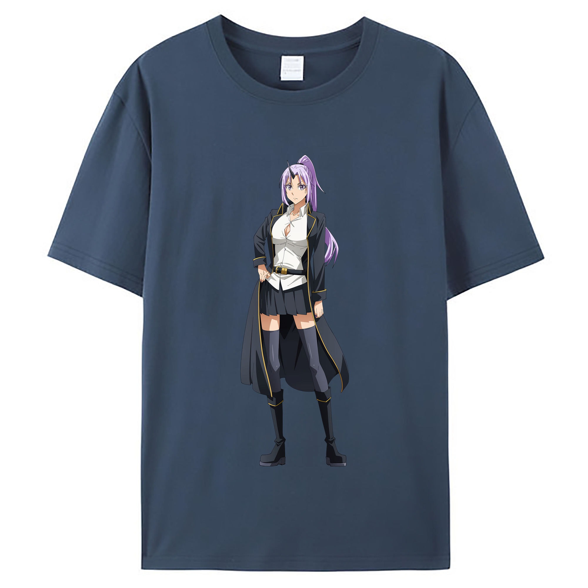 （画像用） 転スラ Regarding Reincarnated to Slime レディースカジュアルプリントTシャツ（綿100％）