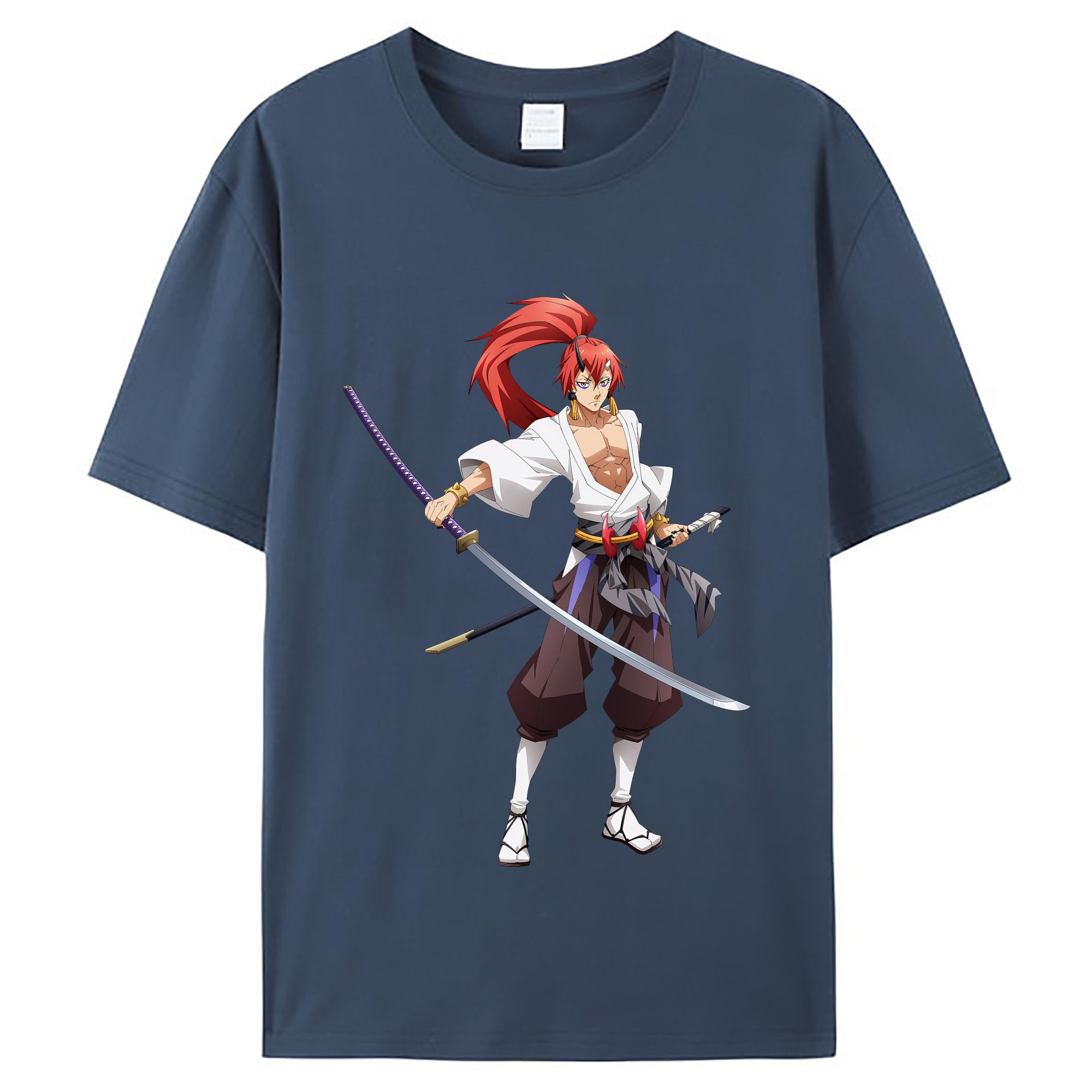 （画像用） 転スラ Regarding Reincarnated to Slime レディースカジュアルプリントTシャツ（綿100％）
