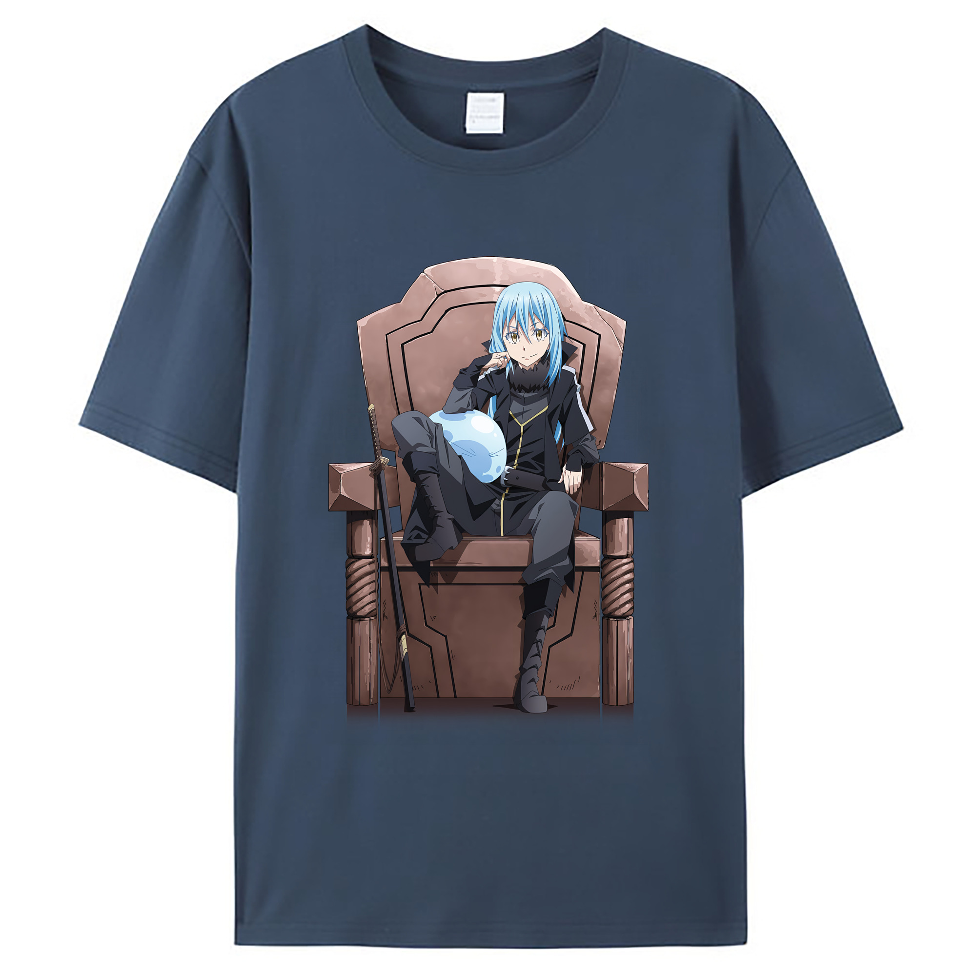 （画像用） 転スラ Regarding Reincarnated to Slime レディースカジュアルプリントTシャツ（綿100％）