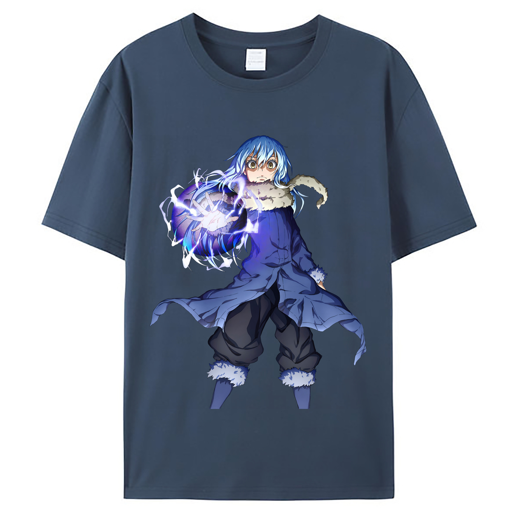 （画像用） 転スラ Regarding Reincarnated to Slime レディースカジュアルプリントTシャツ（綿100％）