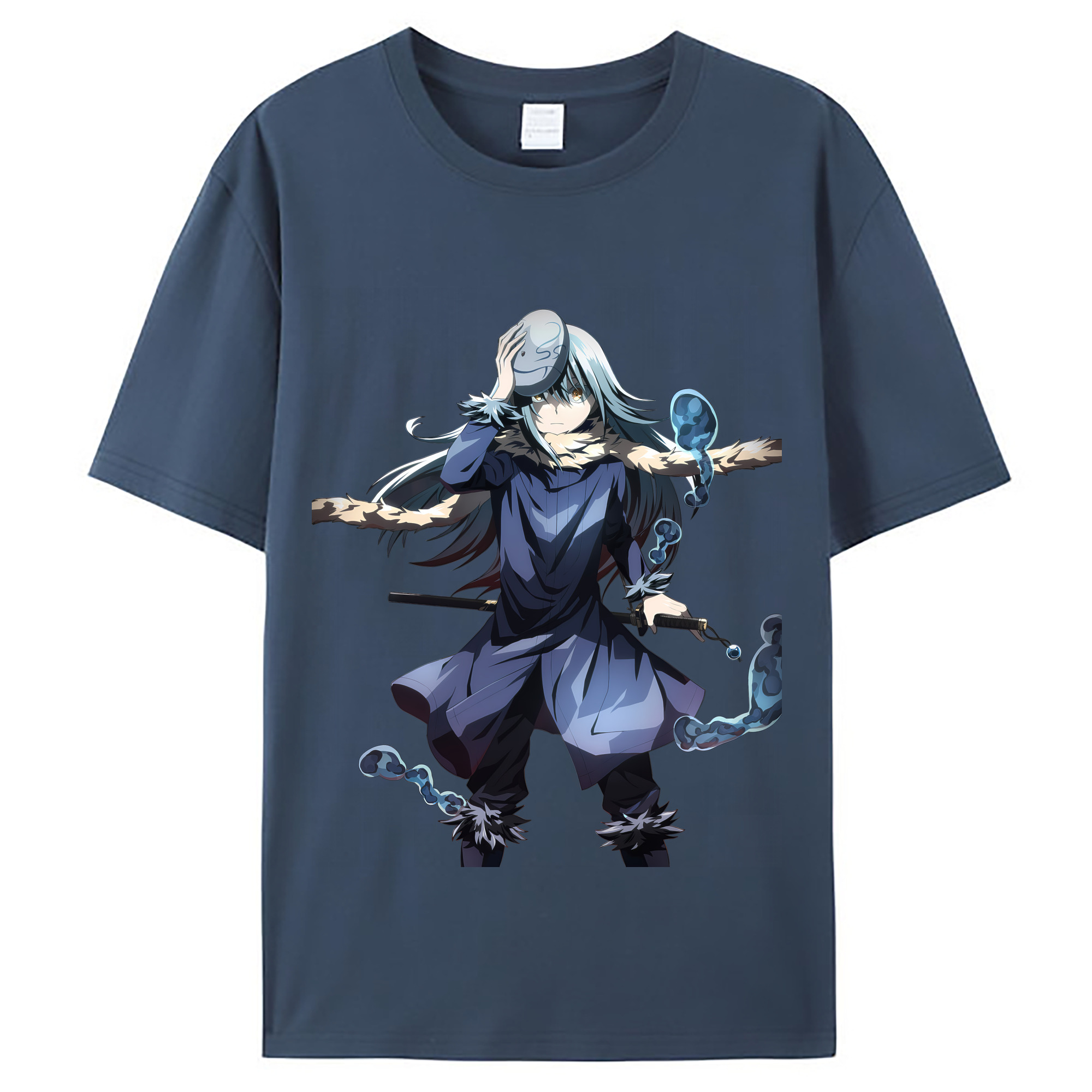 （画像用） 転スラ Regarding Reincarnated to Slime レディースカジュアルプリントTシャツ（綿100％）