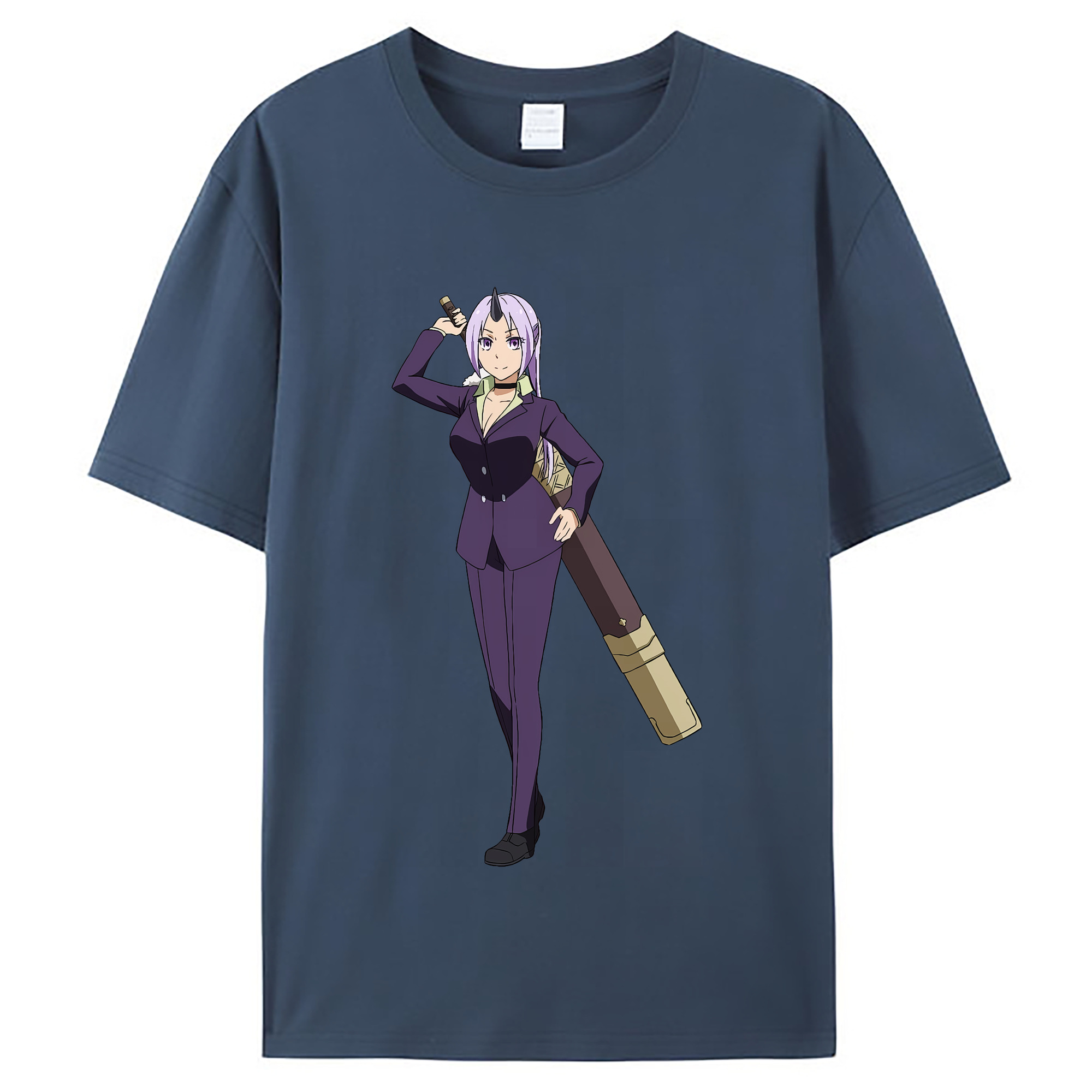 （画像用） 転スラ Regarding Reincarnated to Slime レディースカジュアルプリントTシャツ（綿100％）